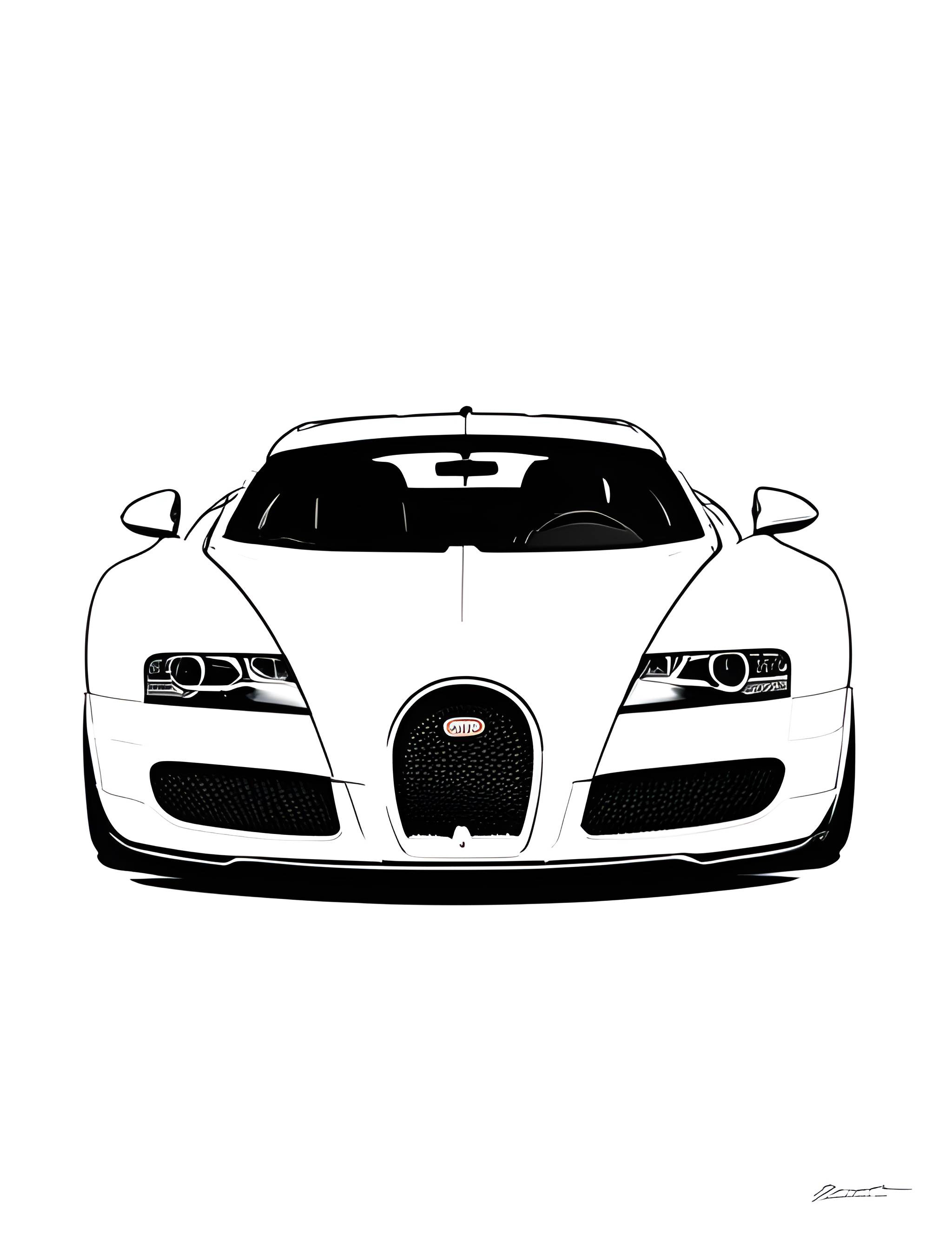 Раскраска Bugatti 2