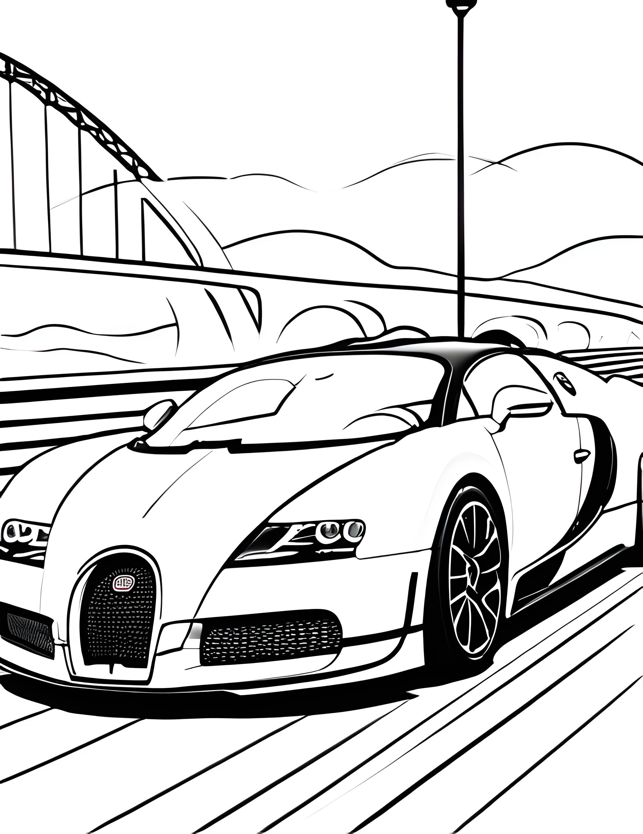 Раскраска Bugatti 3