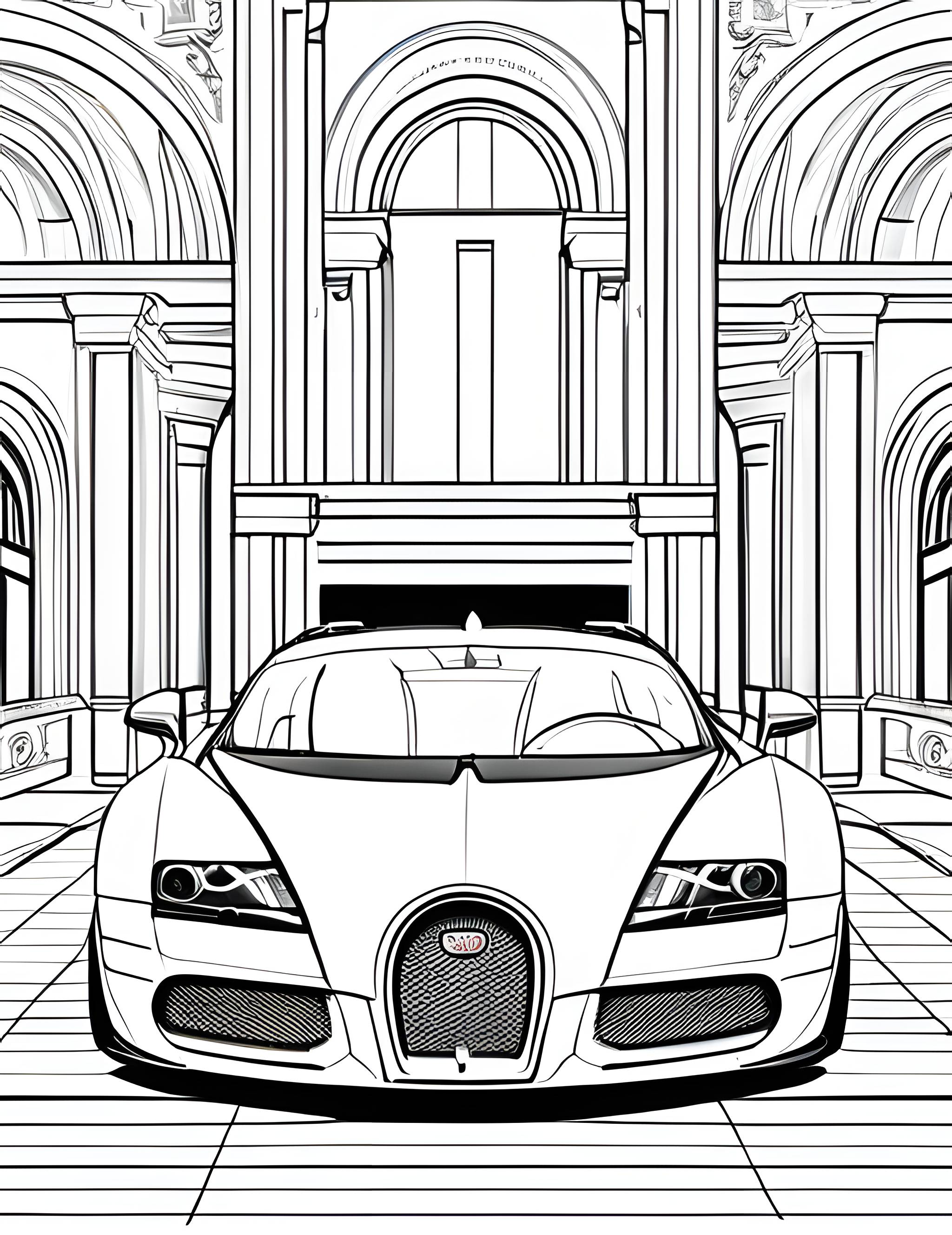 Раскраска Bugatti 6