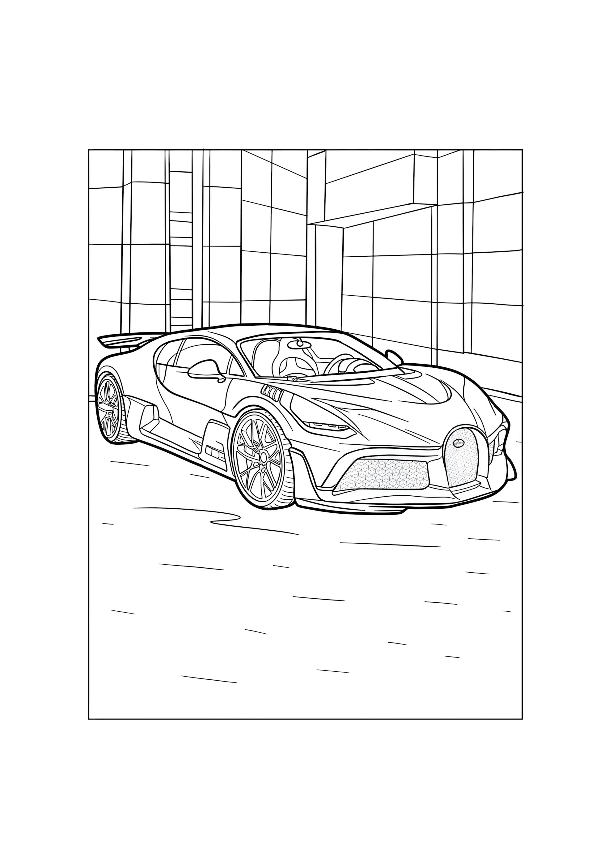 Раскраска Бугатти Диво