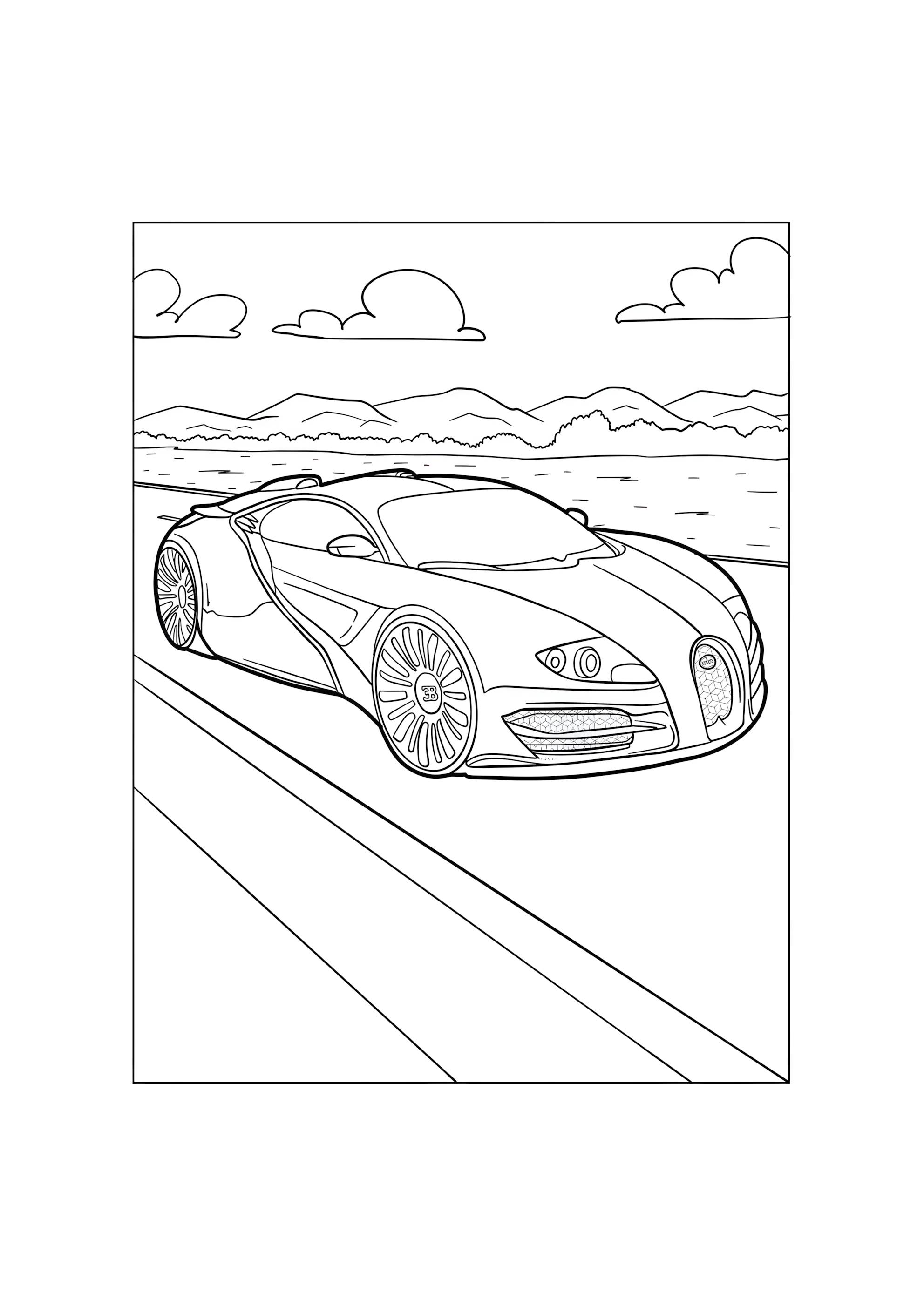 Раскраска Бугатти EB Concept