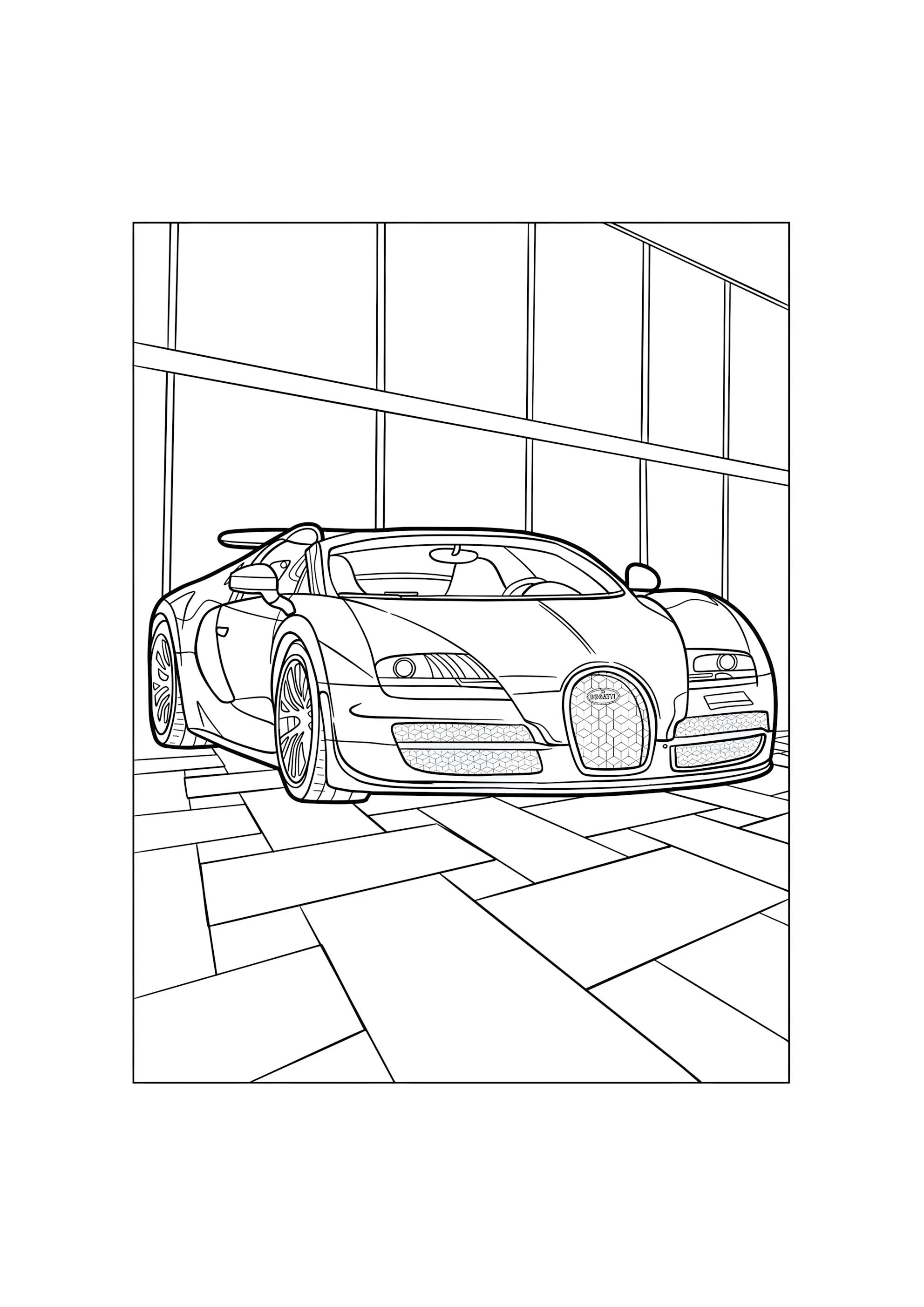 Раскраска Бугатти Veyron Grand Sport Vitesse