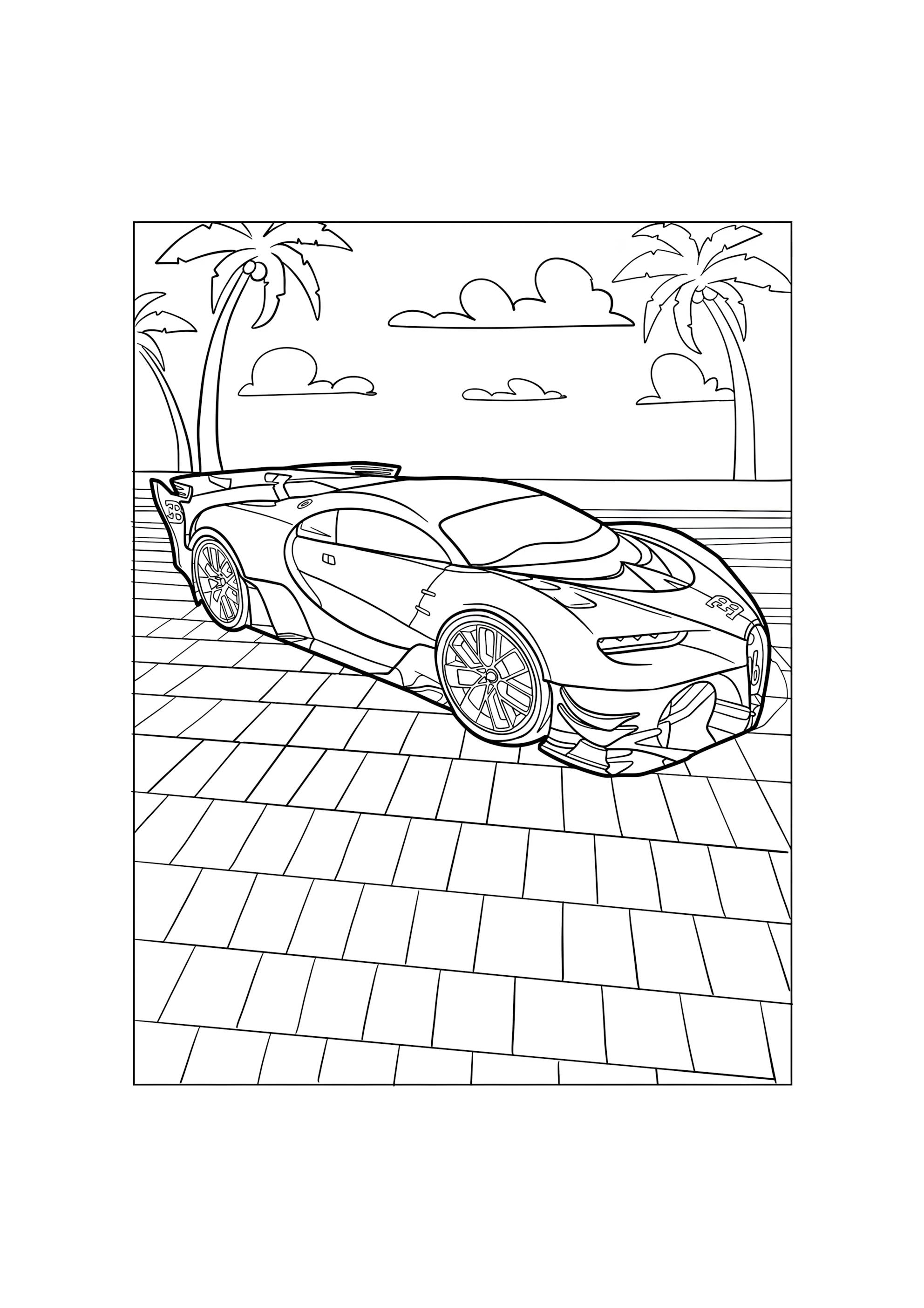 Раскраска Бугатти Vision Gran Turismo