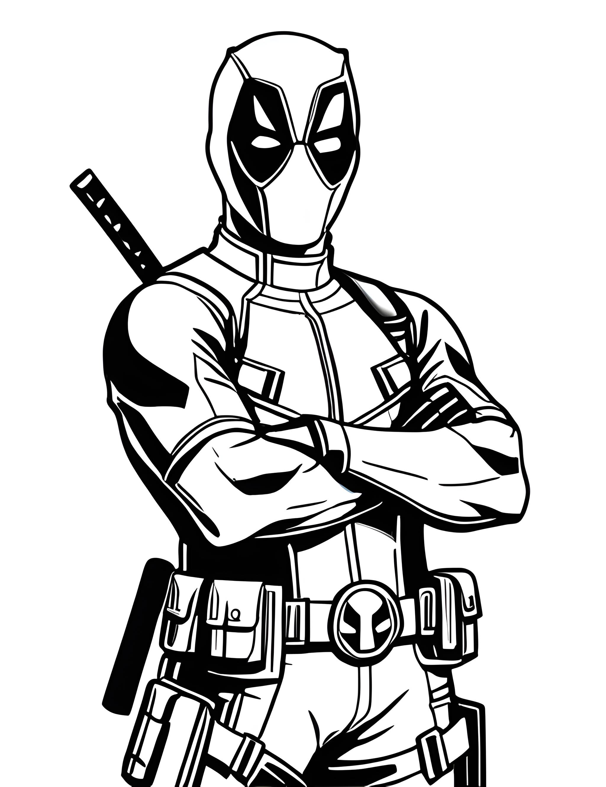 Раскраска Дэдпул 10