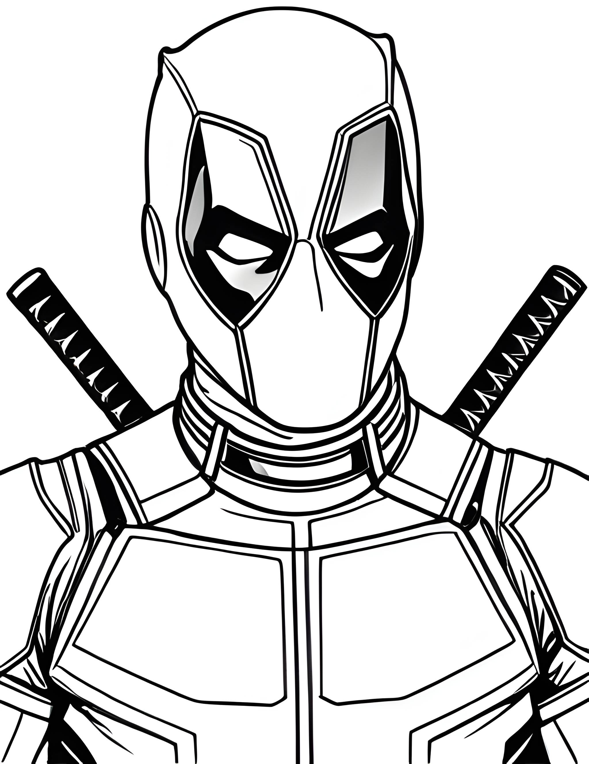 Раскраска Дэдпул 15