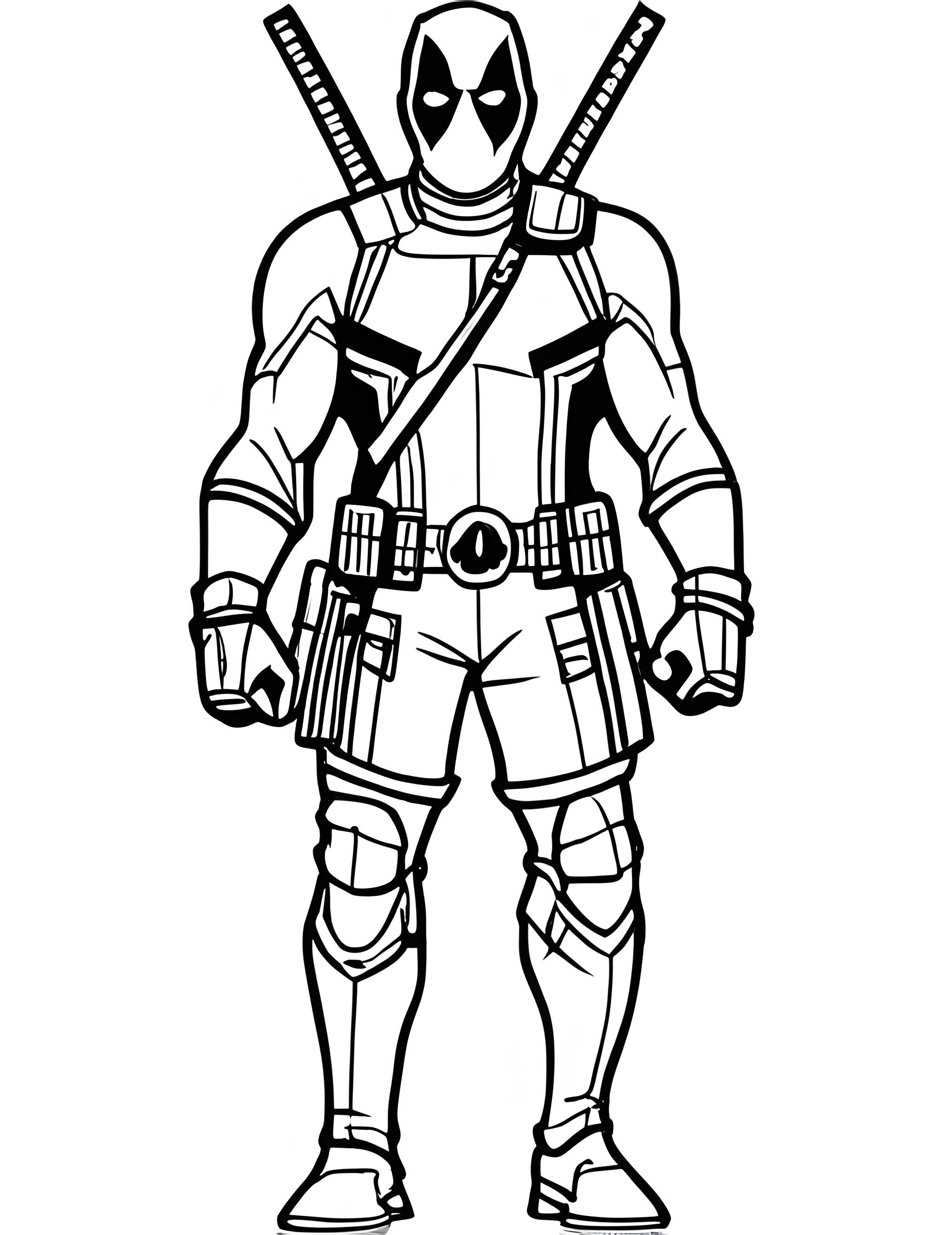 Раскраска Дэдпул 18