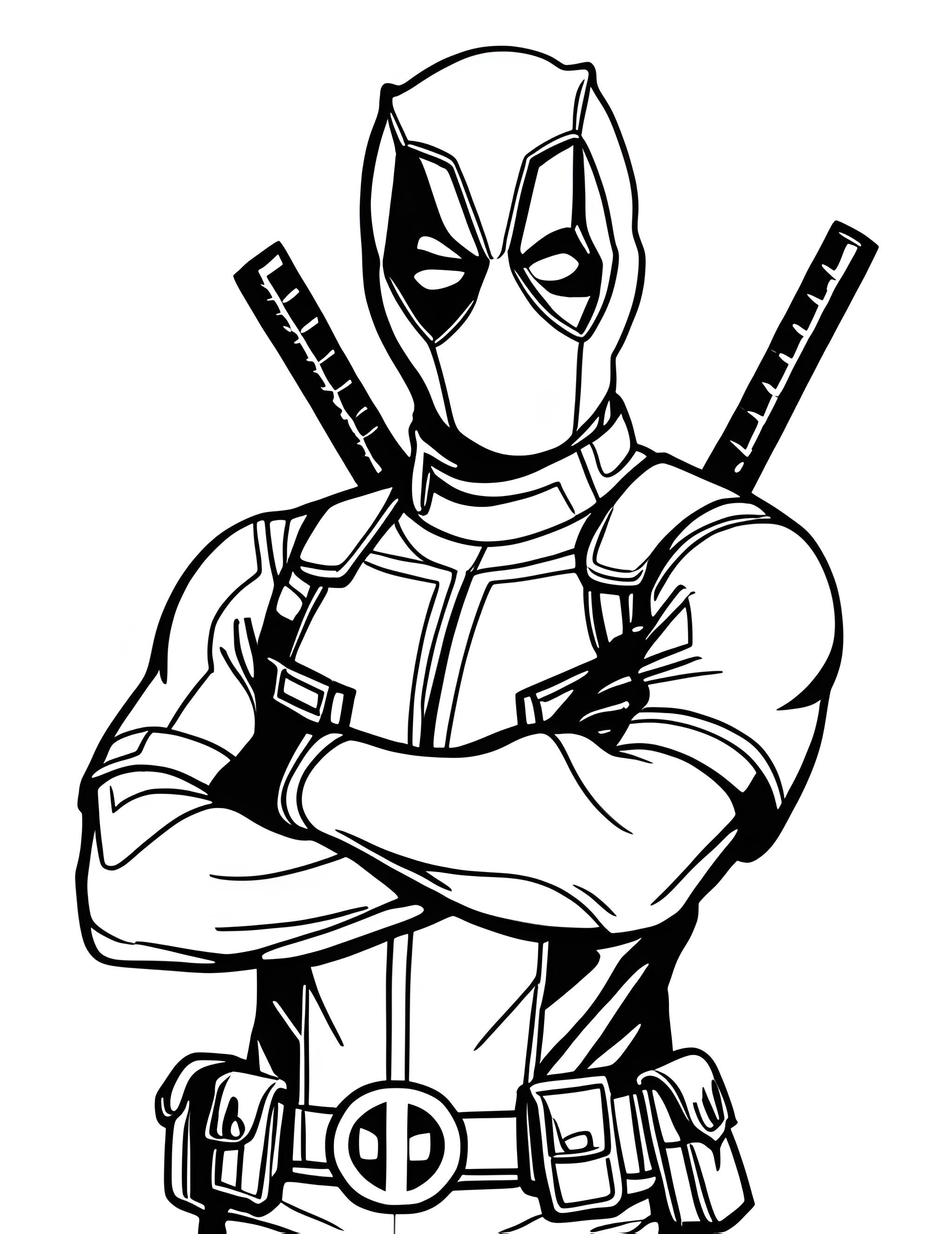 Раскраска Дэдпул 2