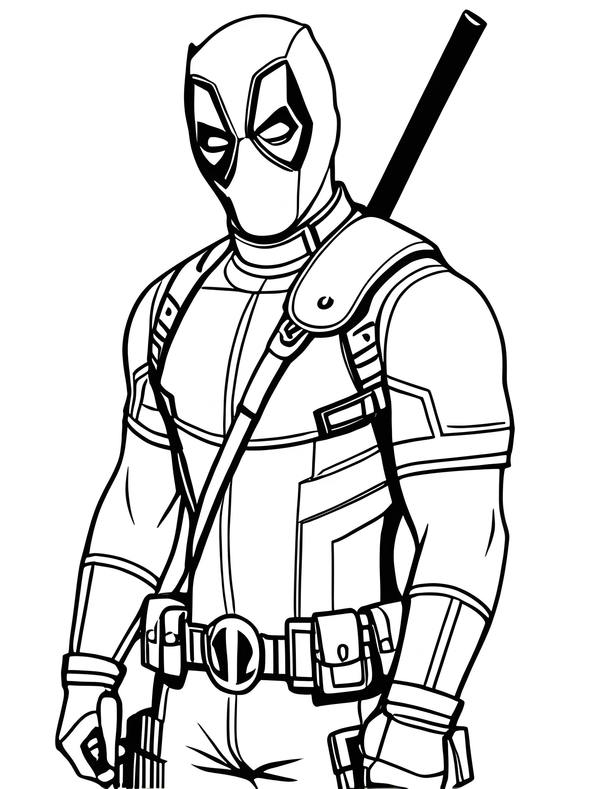 Раскраска Дэдпул 4