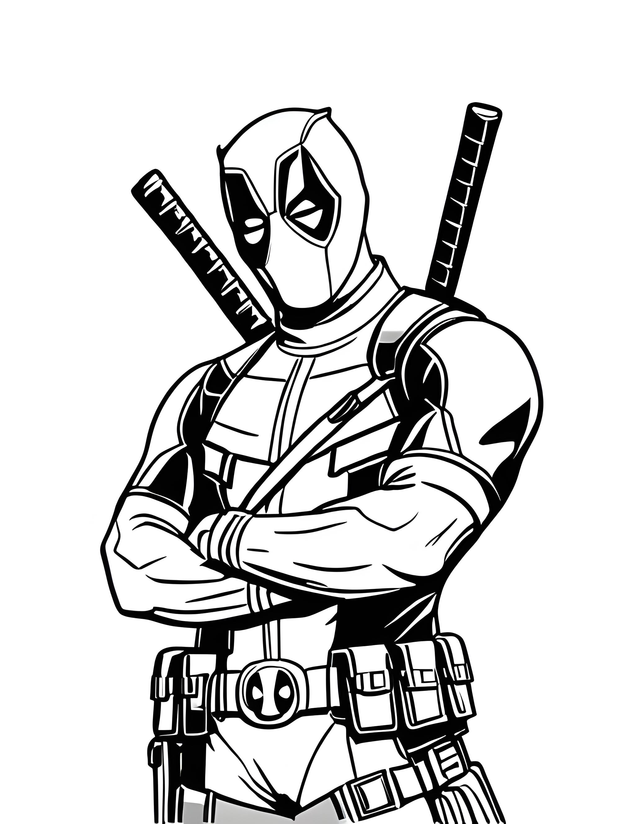 Раскраска Дэдпул 5