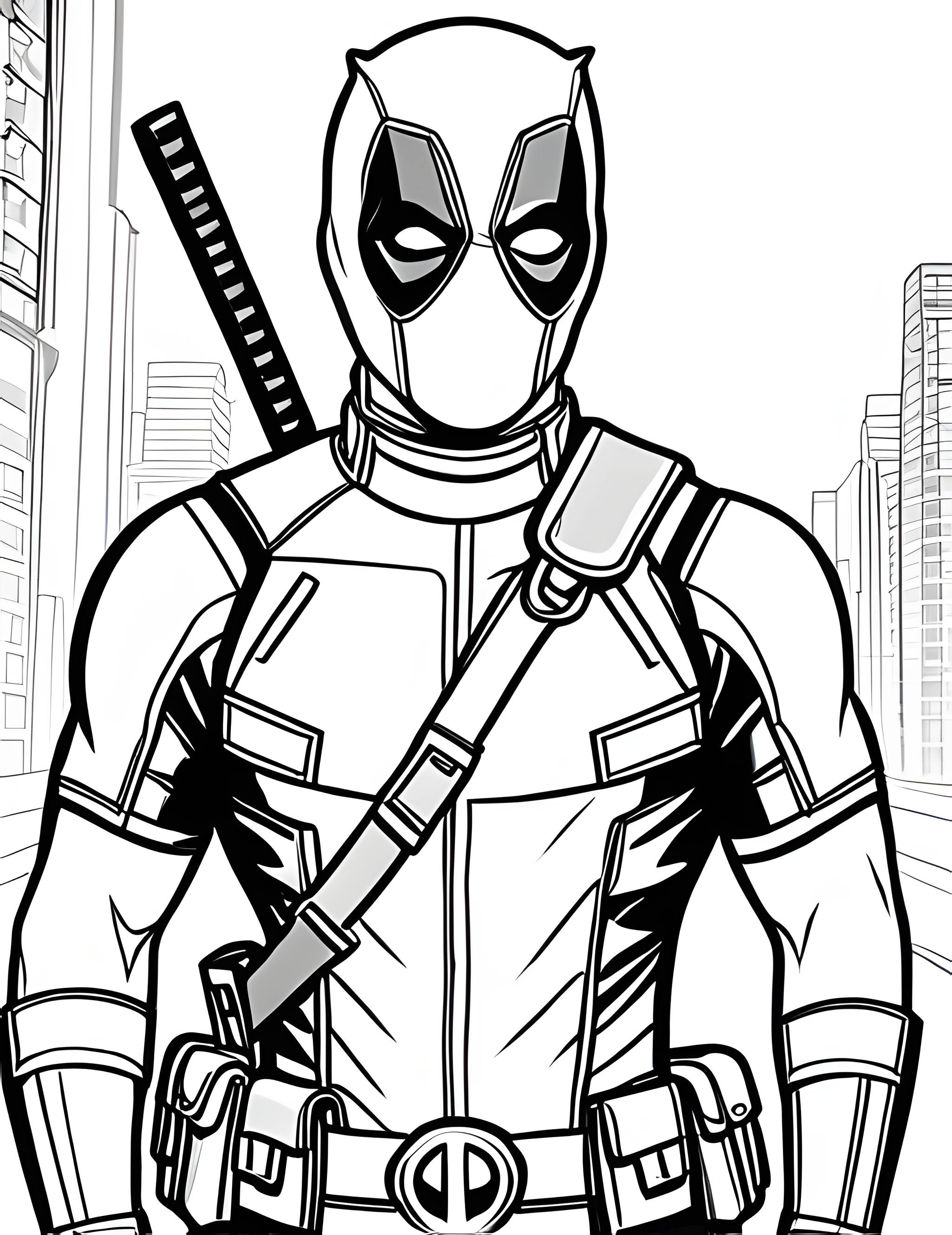 Раскраска Дэдпул 6