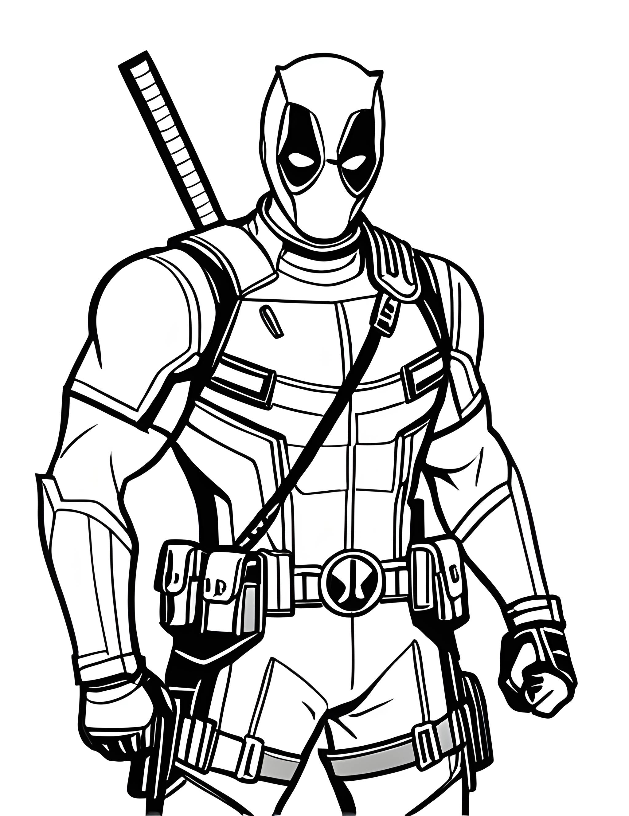 Раскраска Дэдпул 7