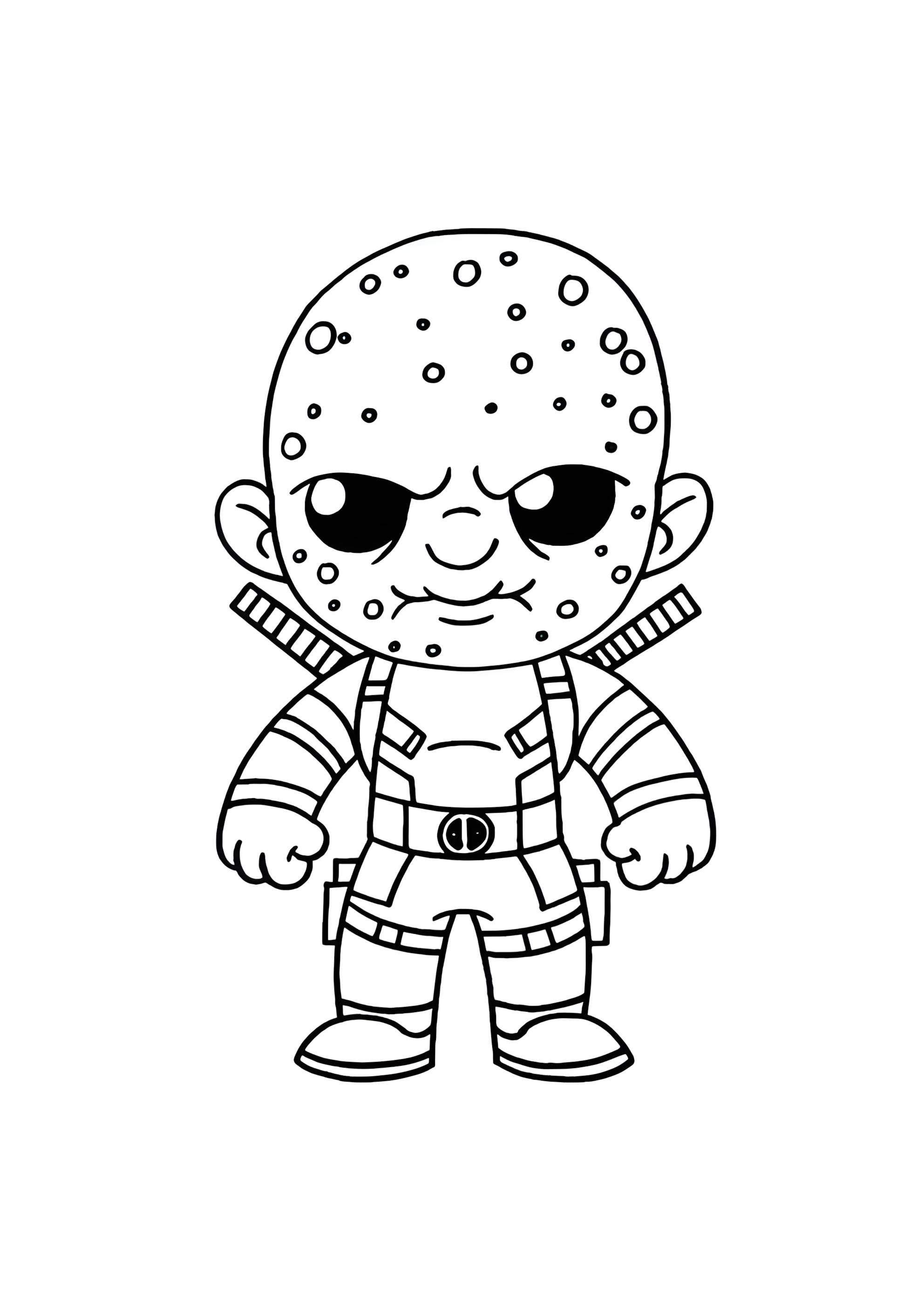 Раскраска Дэдпул без маски