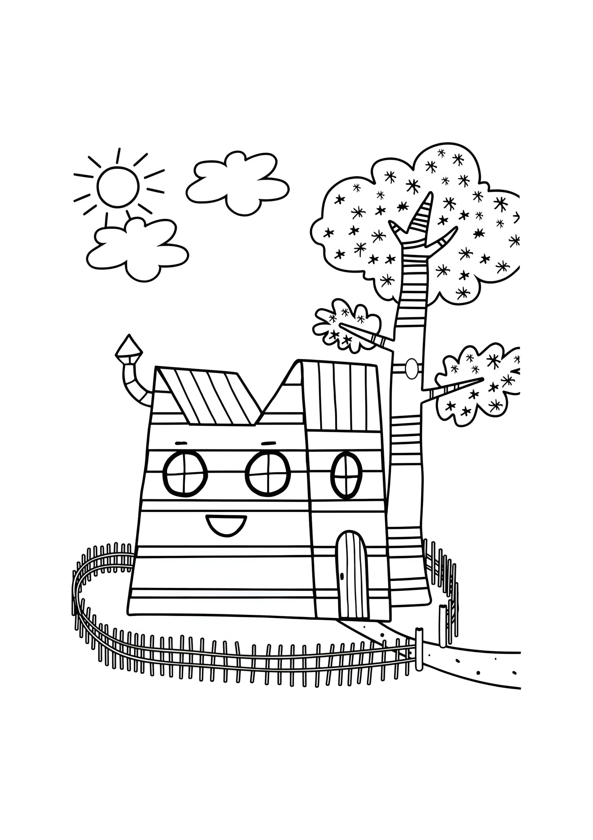 Раскраска Домик семьи