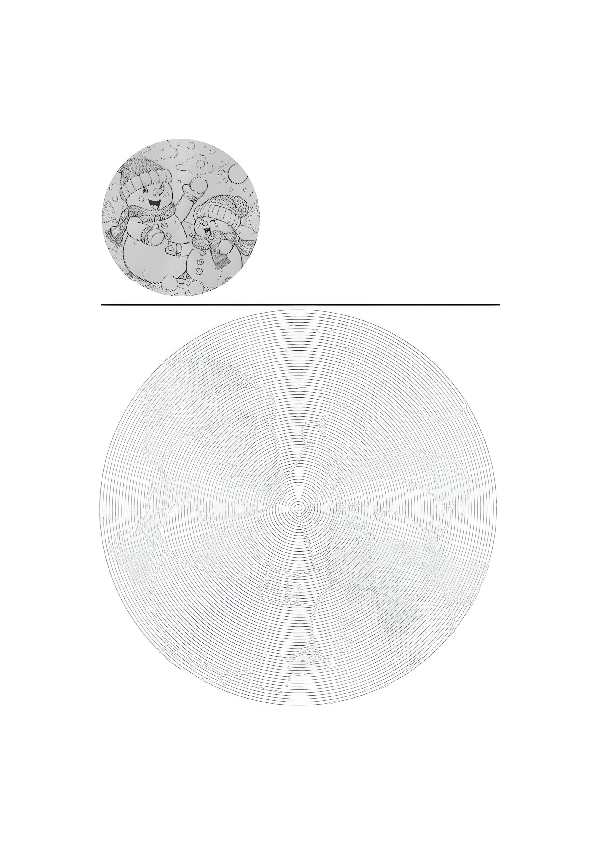 Раскраска Два снеговика радуются