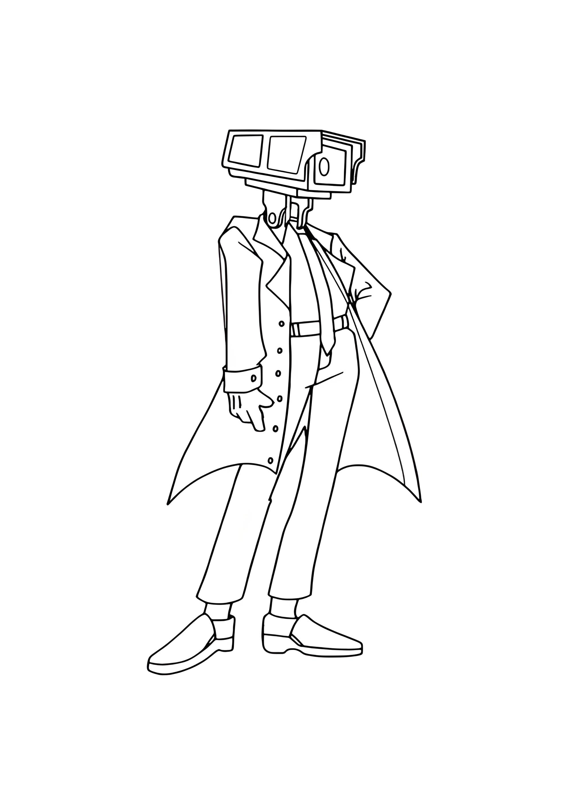 Раскраска Элегантный КамераМен