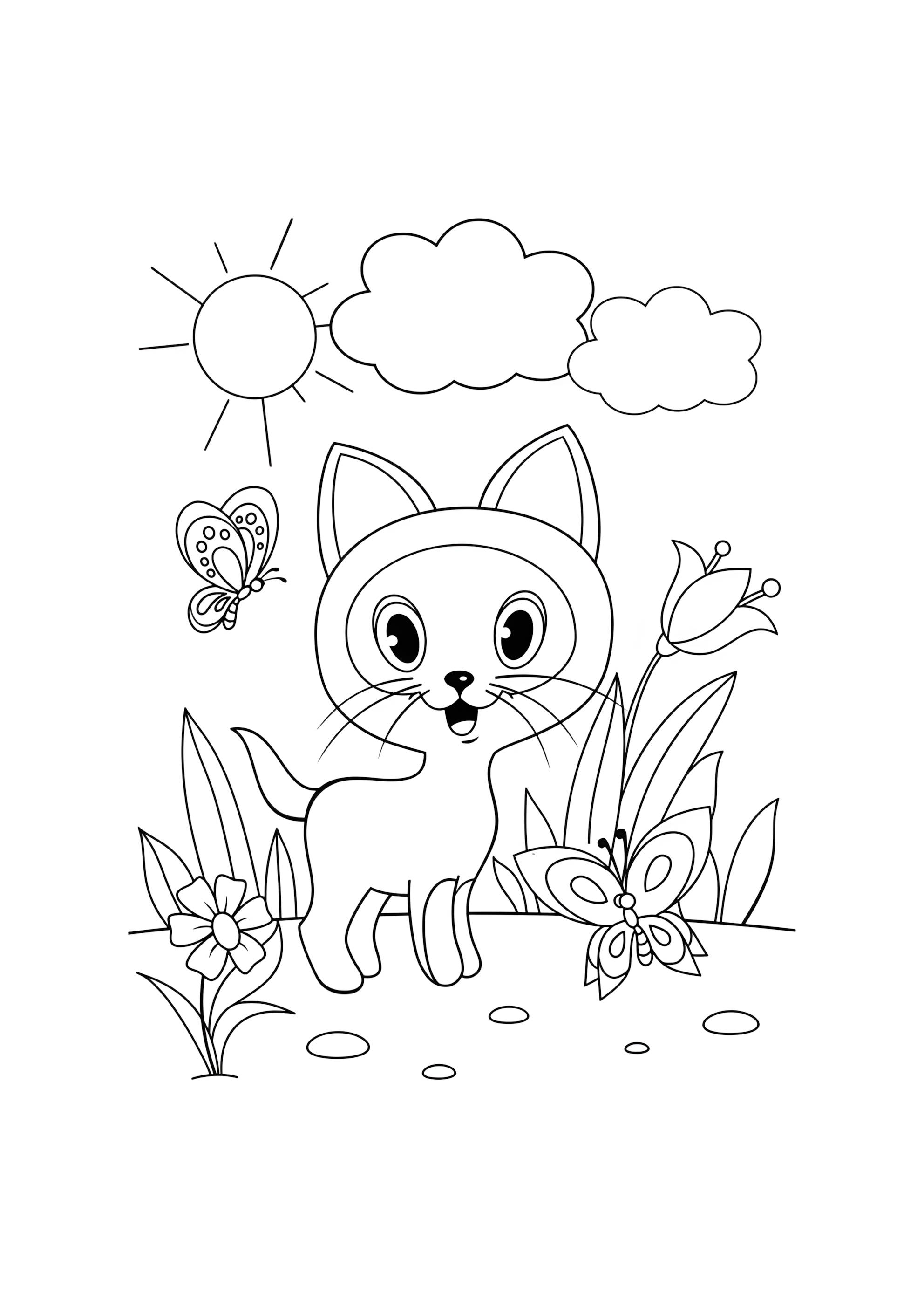 Раскраска Гав котенок