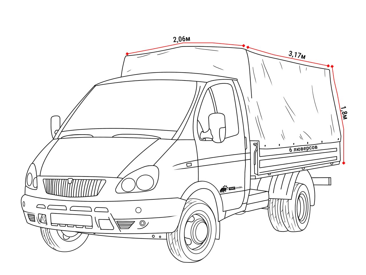 Раскраска Газель 3