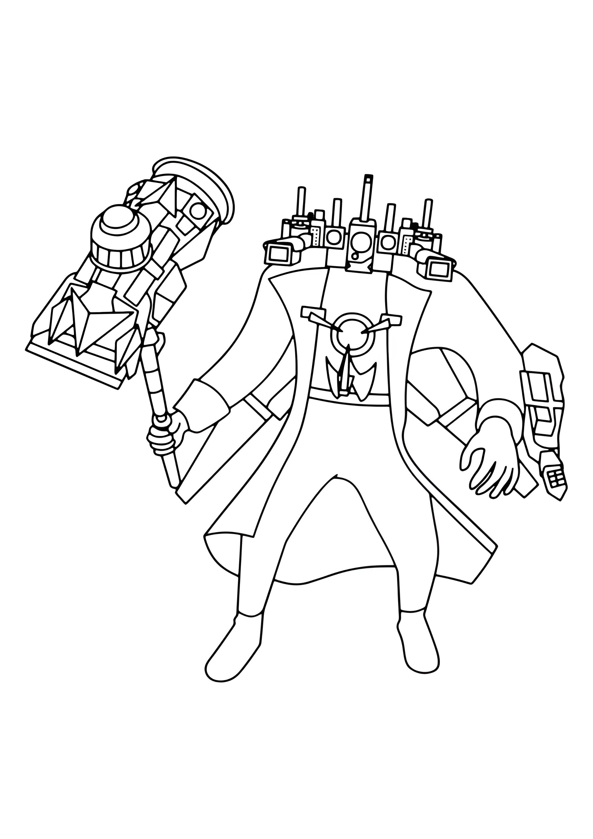 Раскраска Грозный Титан КамераМен