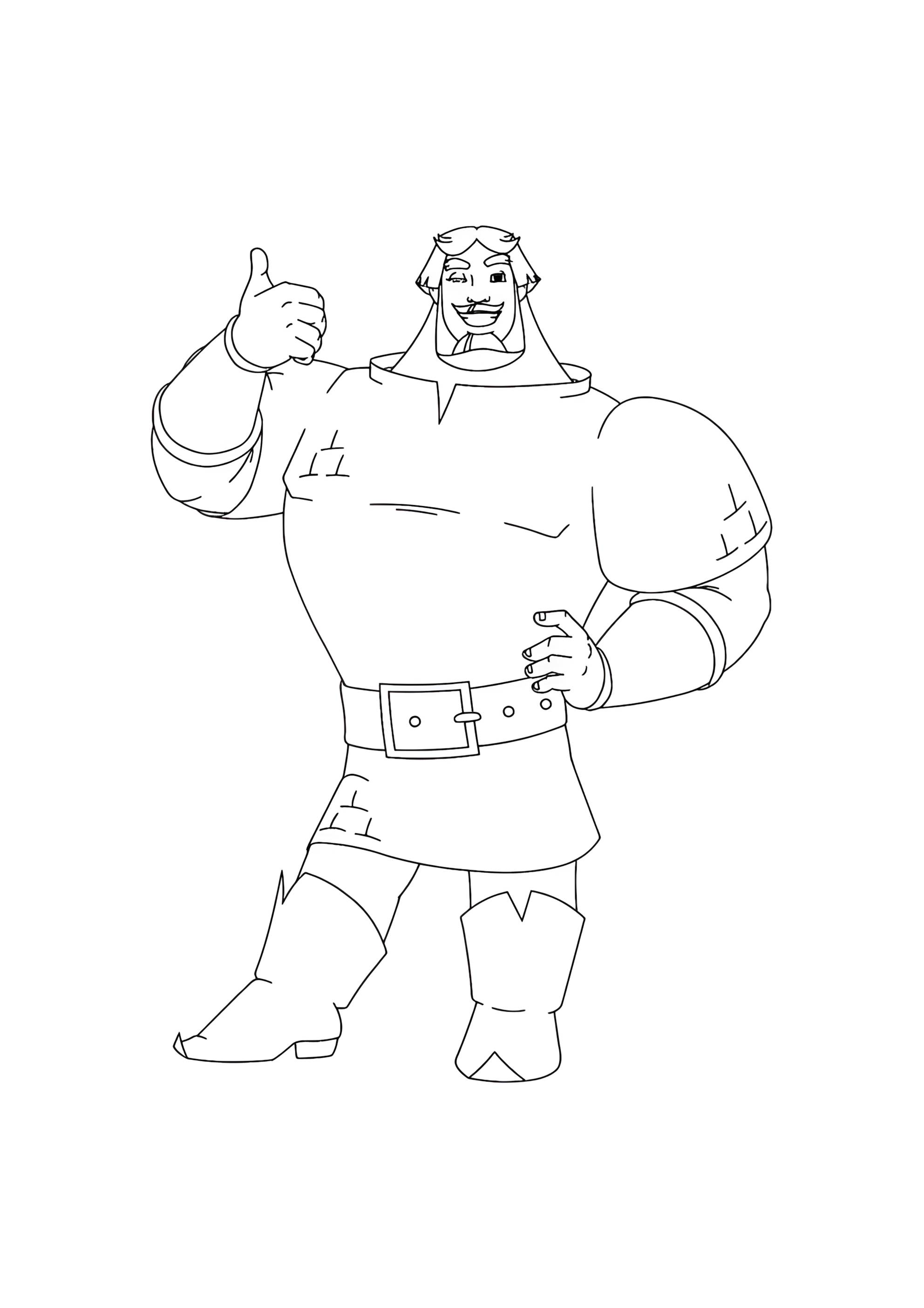 Раскраска Илья Муромец русский Богатырь