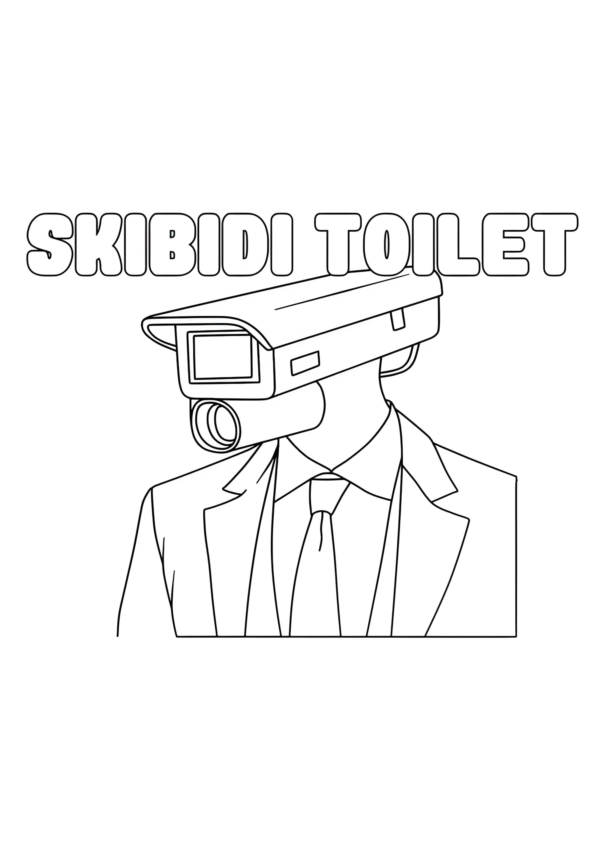 Раскраска Камерамэн из Скибиди Туалет
