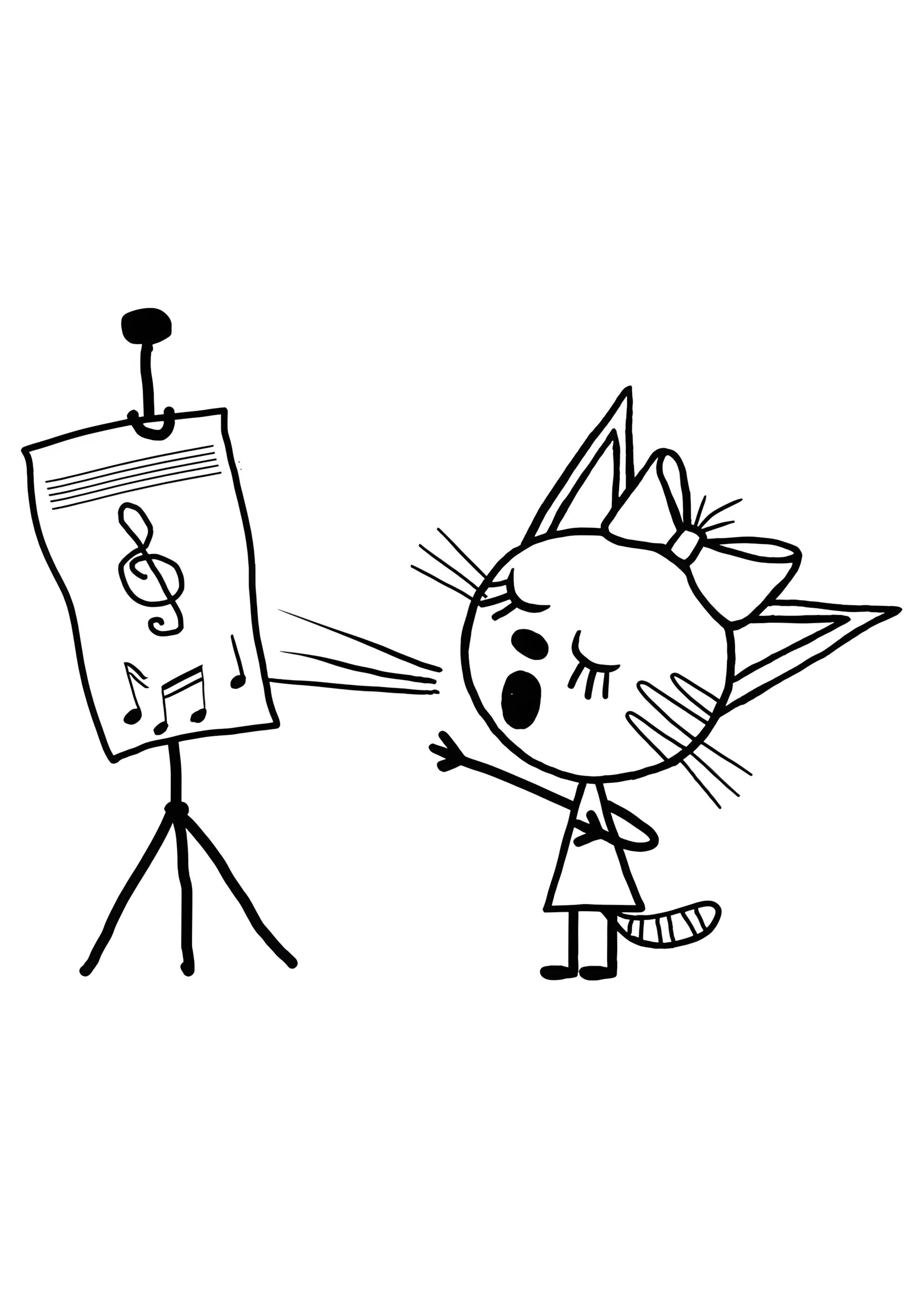 Раскраска Карамелька поет