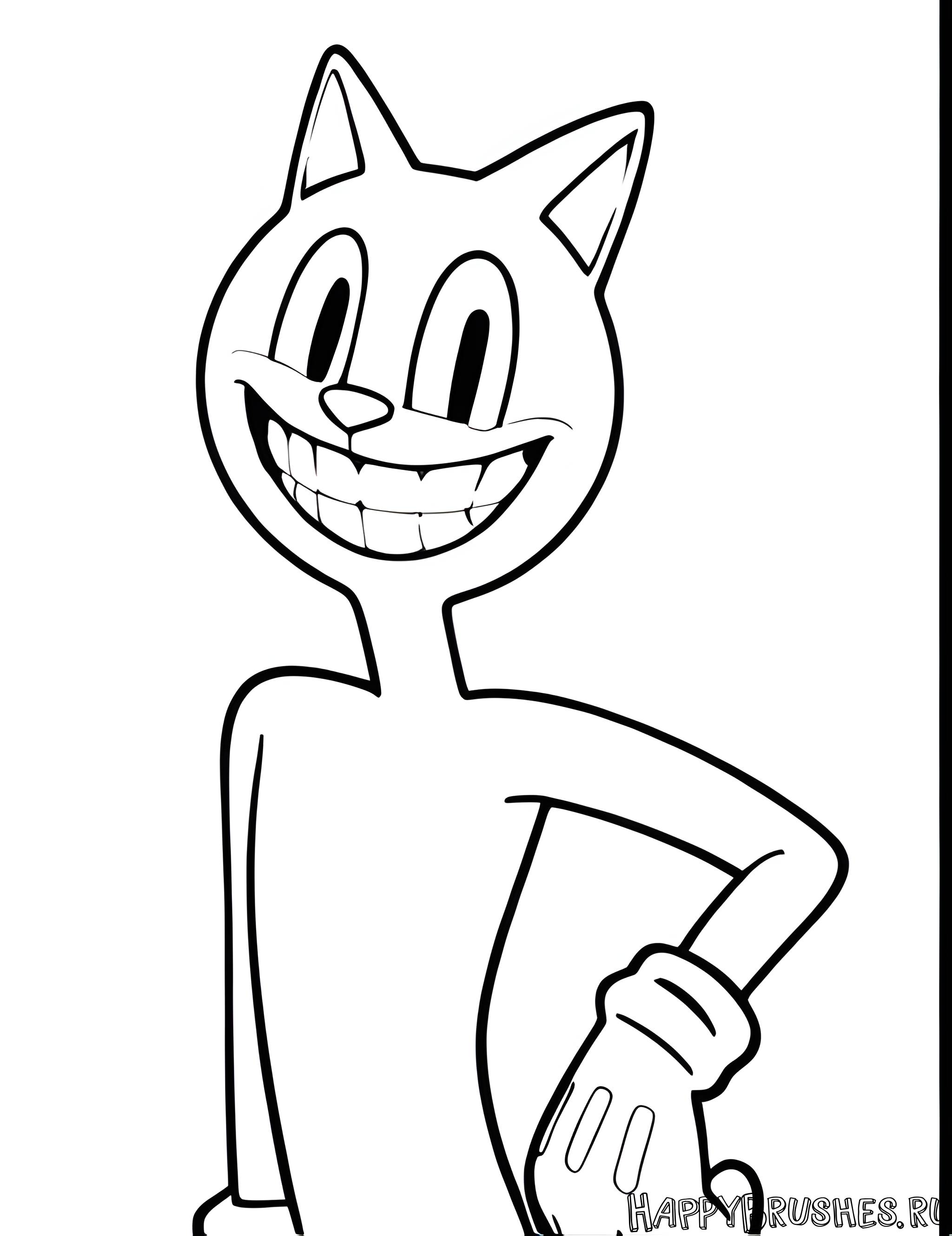 Раскраска Картун Кэт 10