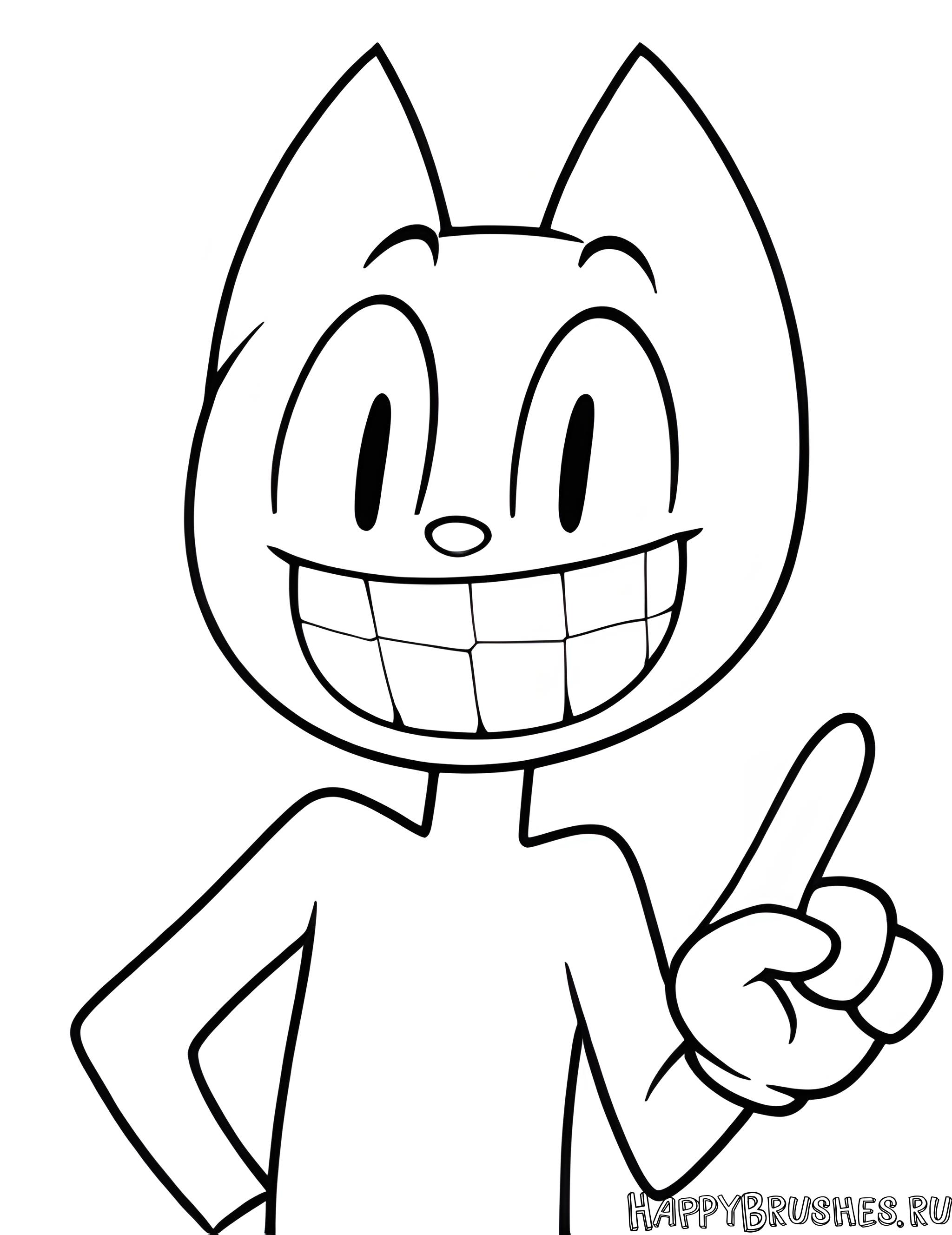 Раскраска Картун Кэт 12