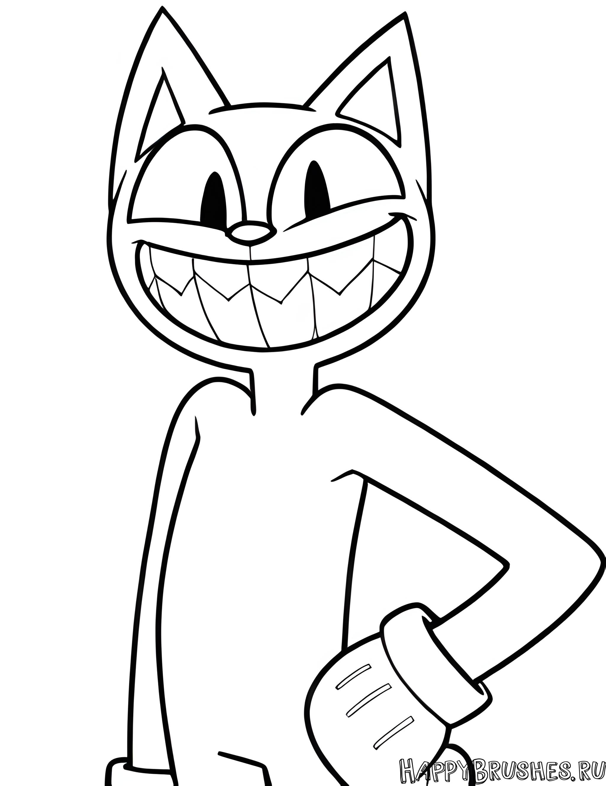 Раскраска Картун Кэт 14