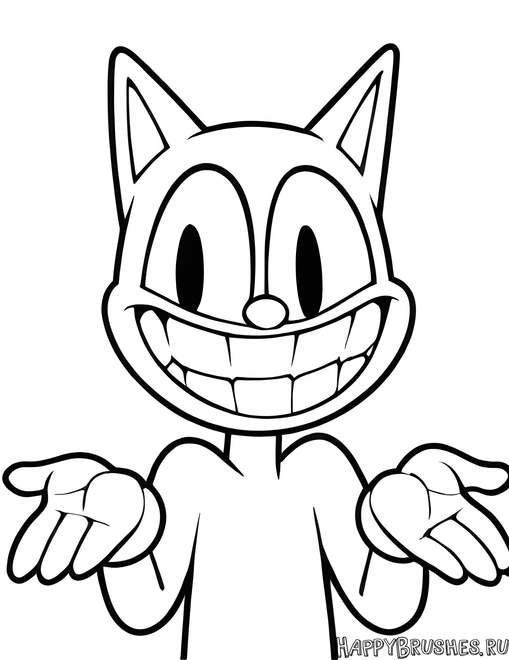 Раскраска Картун Кэт 2