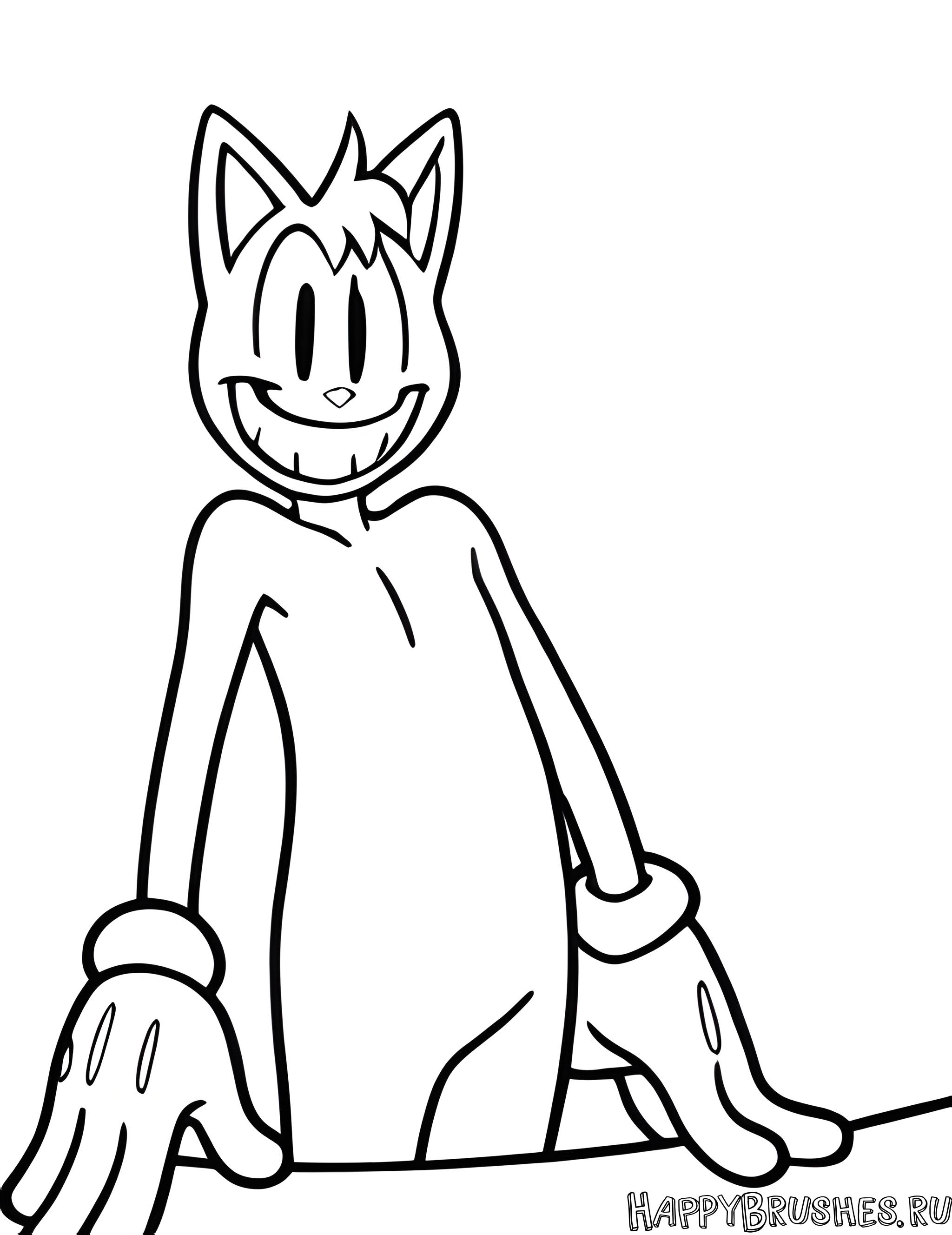 Раскраска Картун Кэт 25