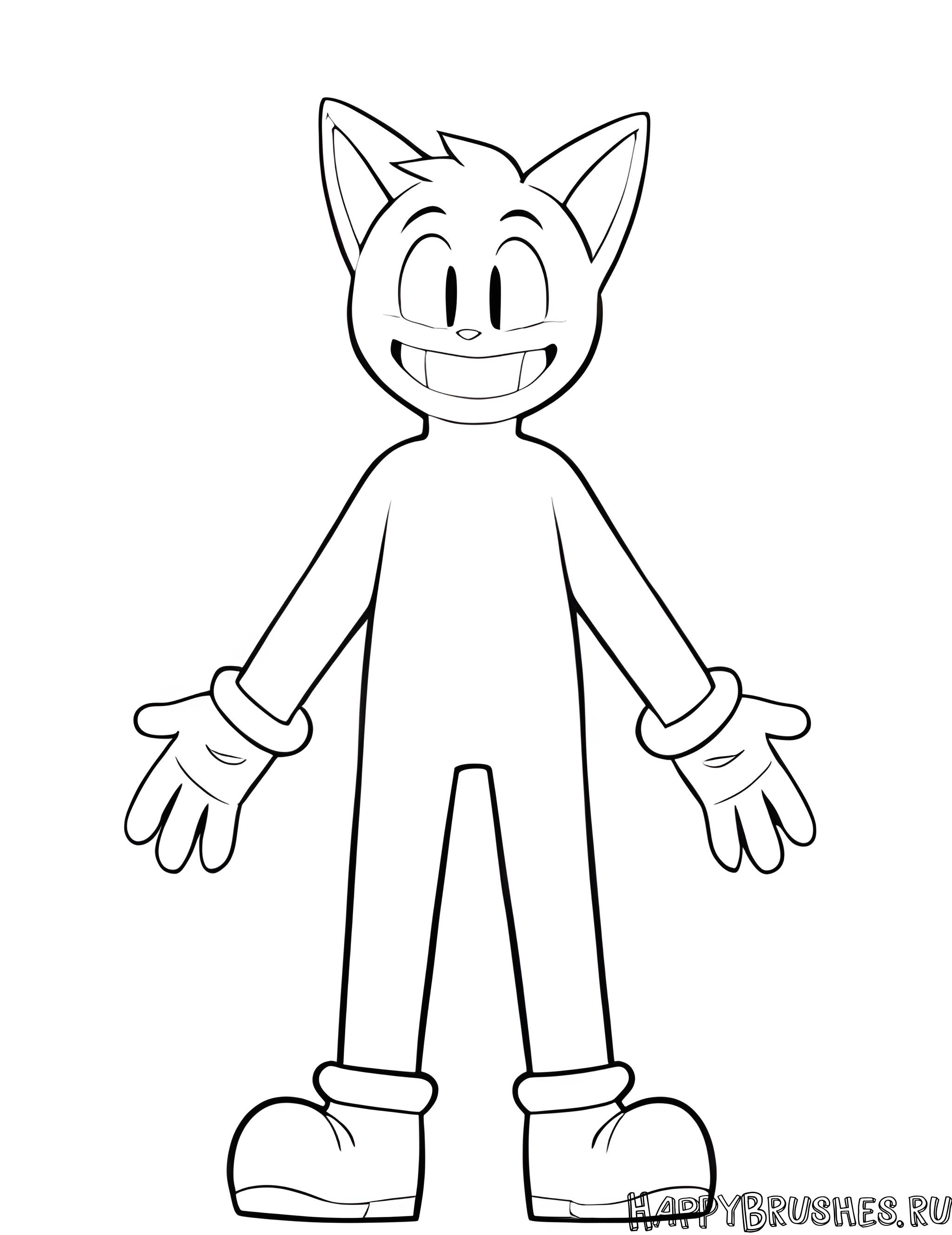 Раскраска Картун Кэт 3