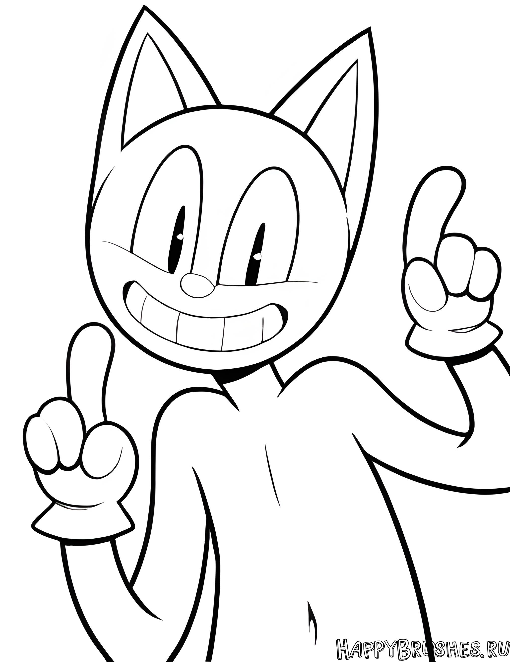 Раскраска Картун Кэт 31