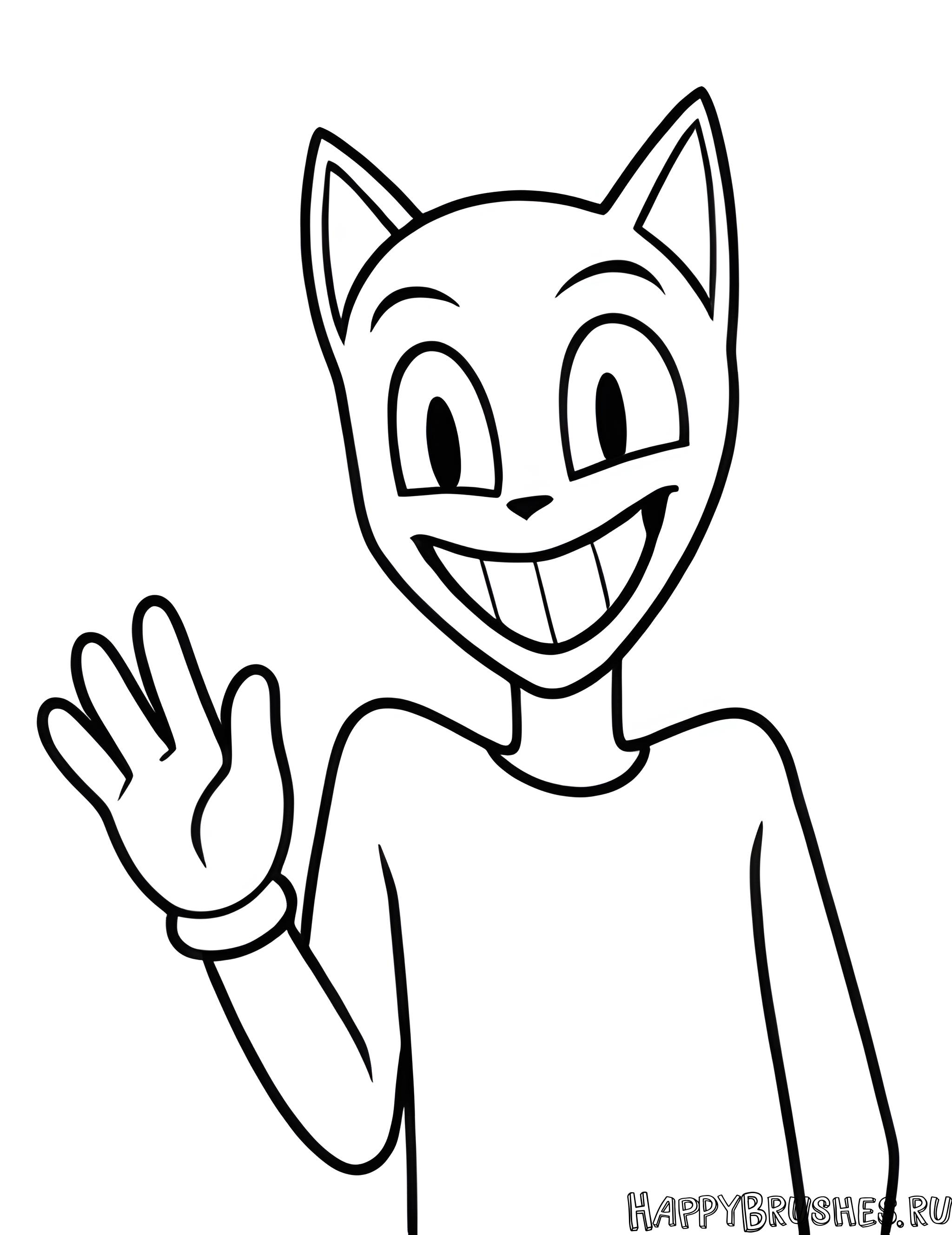 Раскраска Картун Кэт 8