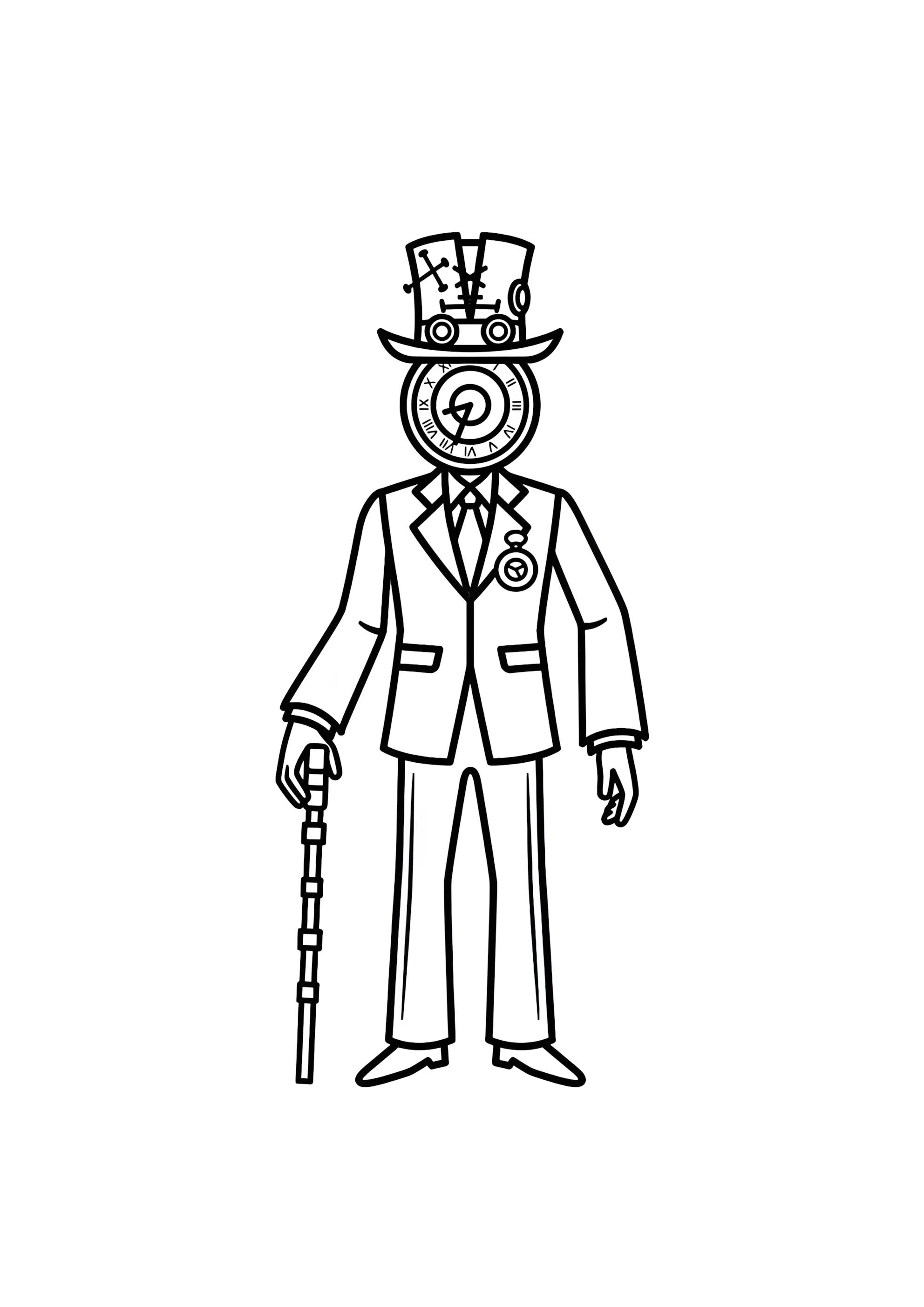 Раскраска Клок-мэн