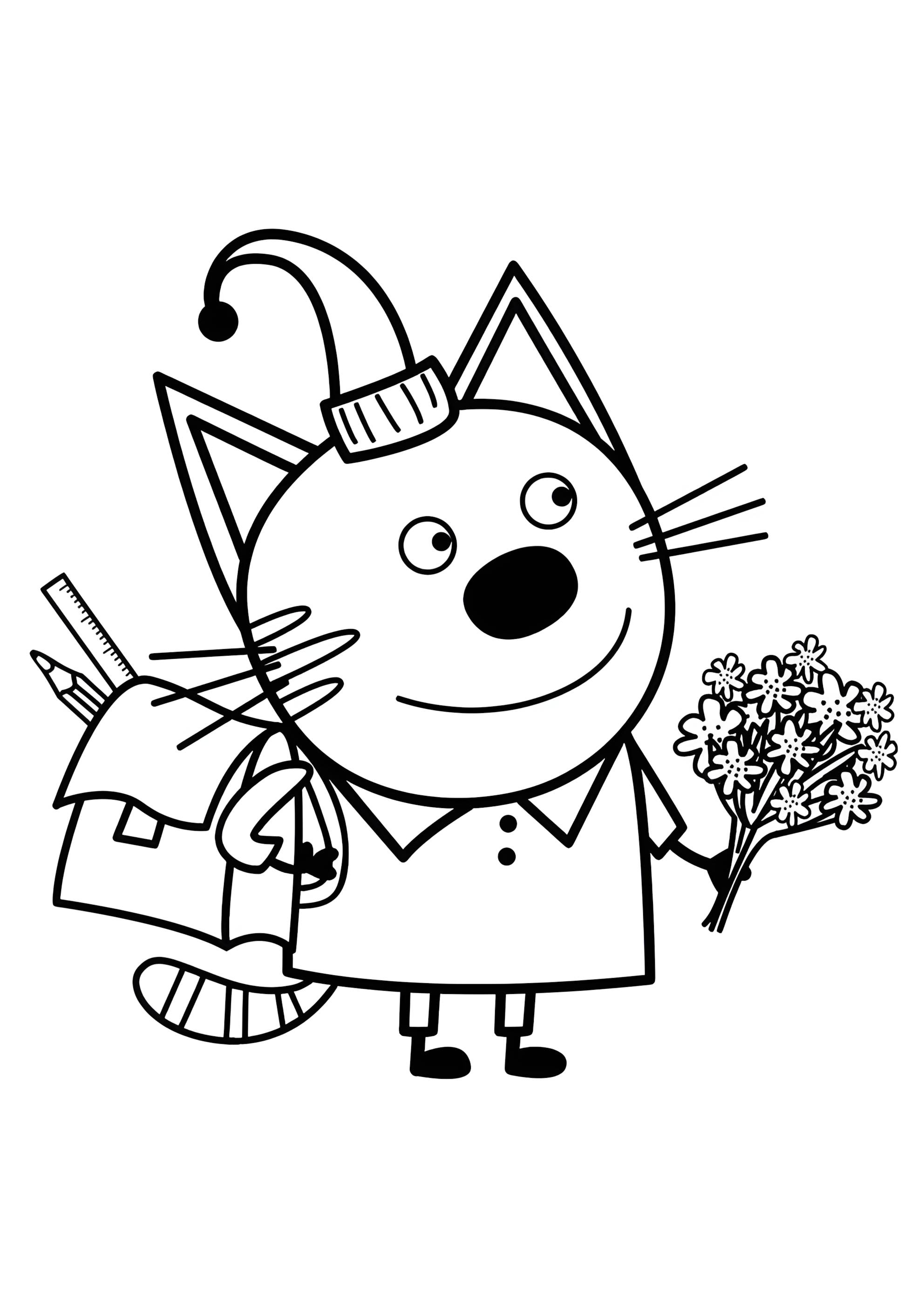 Раскраска Компот идет в школу