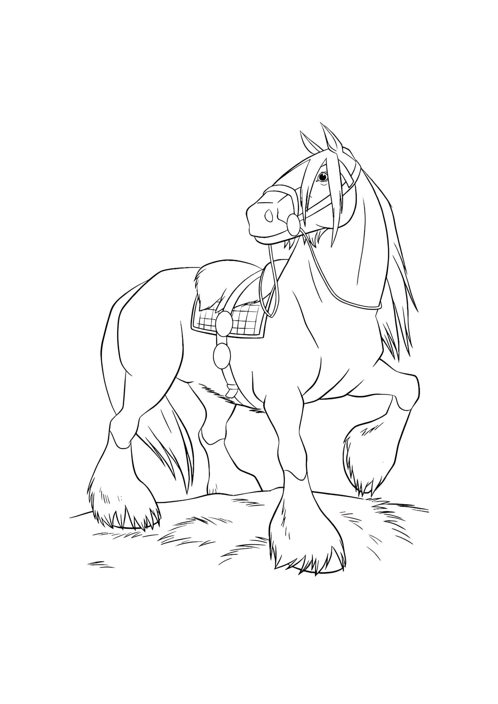 Раскраска Конь Богатыря