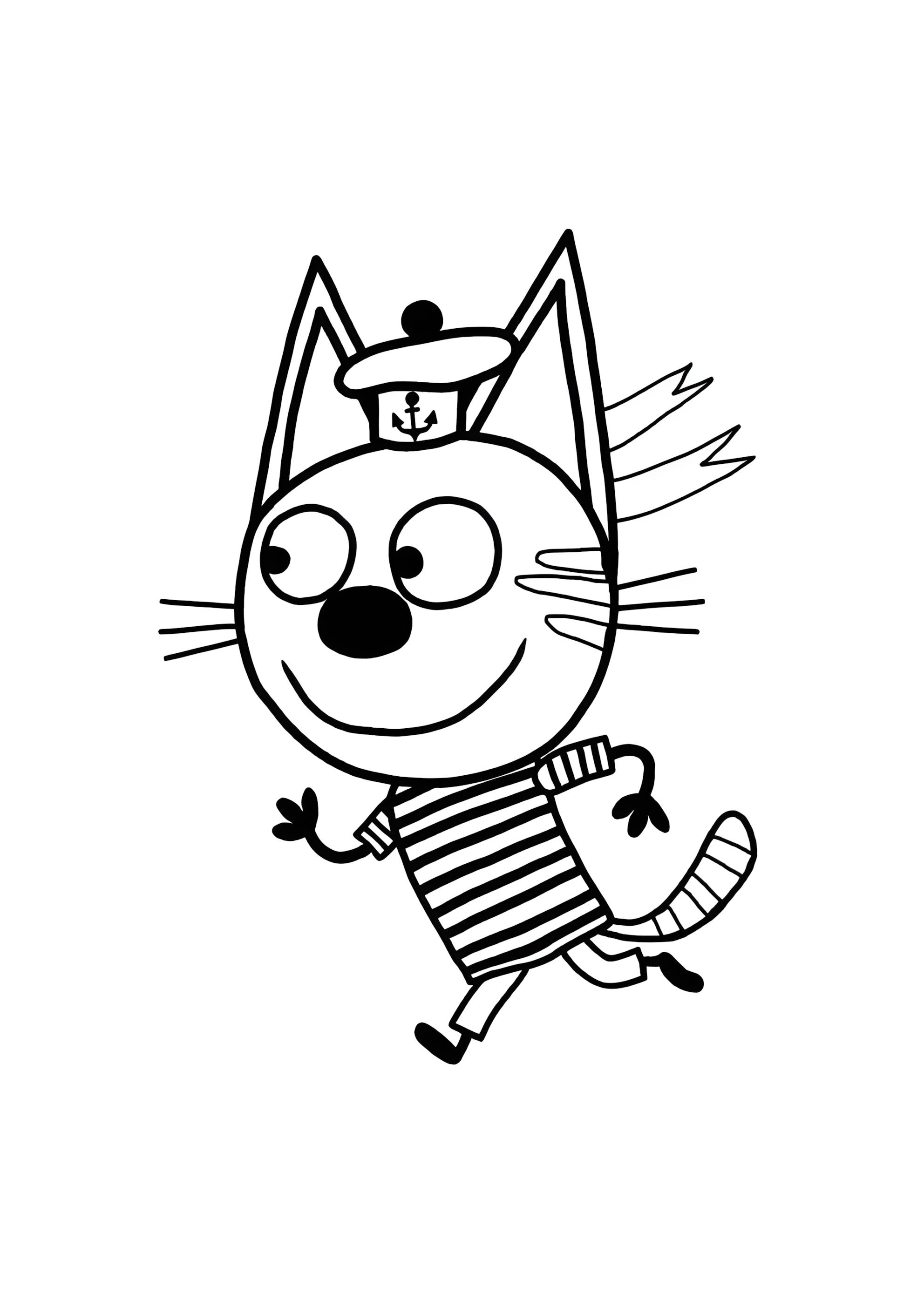 Раскраска Коржик моряк