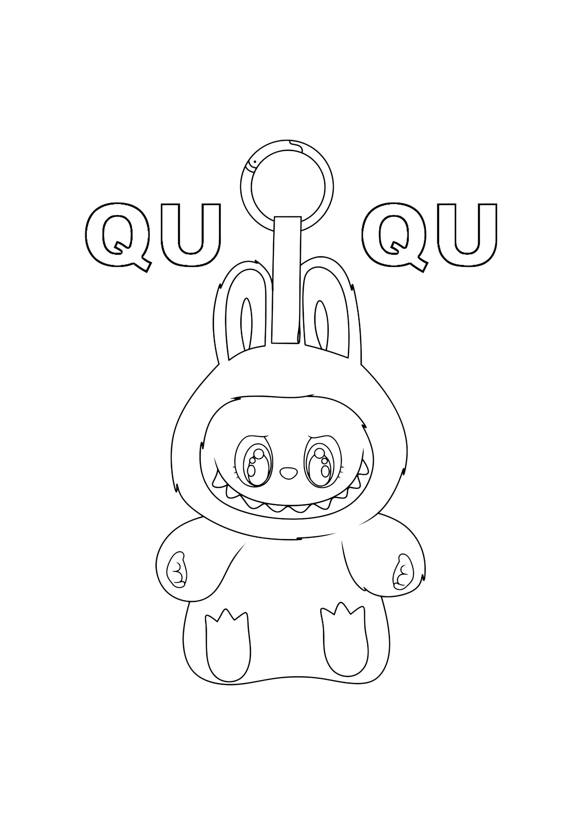 Раскраска Лабубу Кйю-Кйю