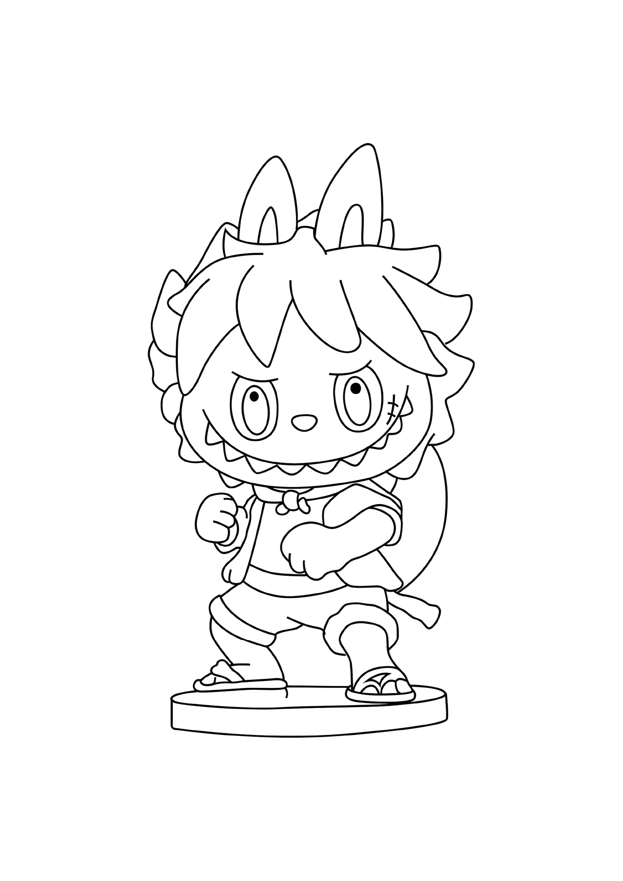 Раскраска Лабубу Ван-Пис