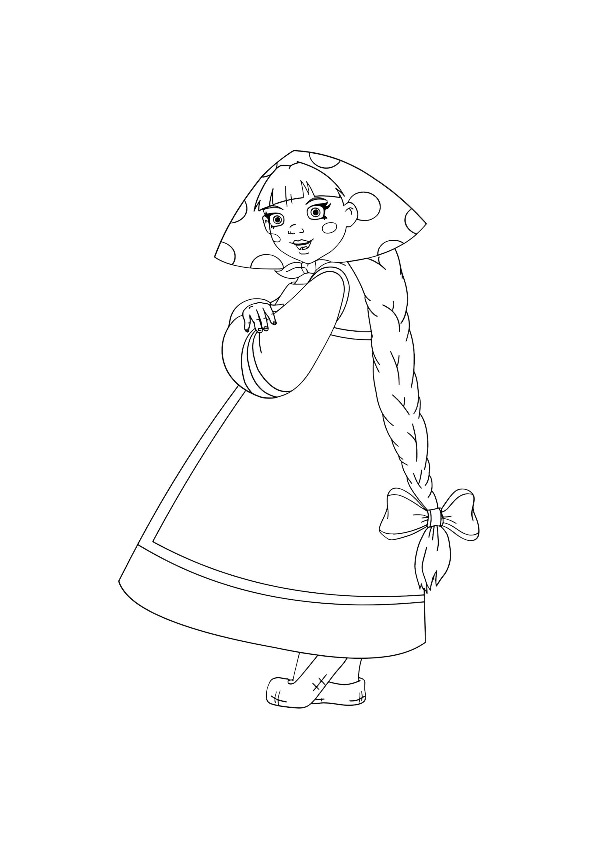 Раскраска Любава жена Алеши Поповича