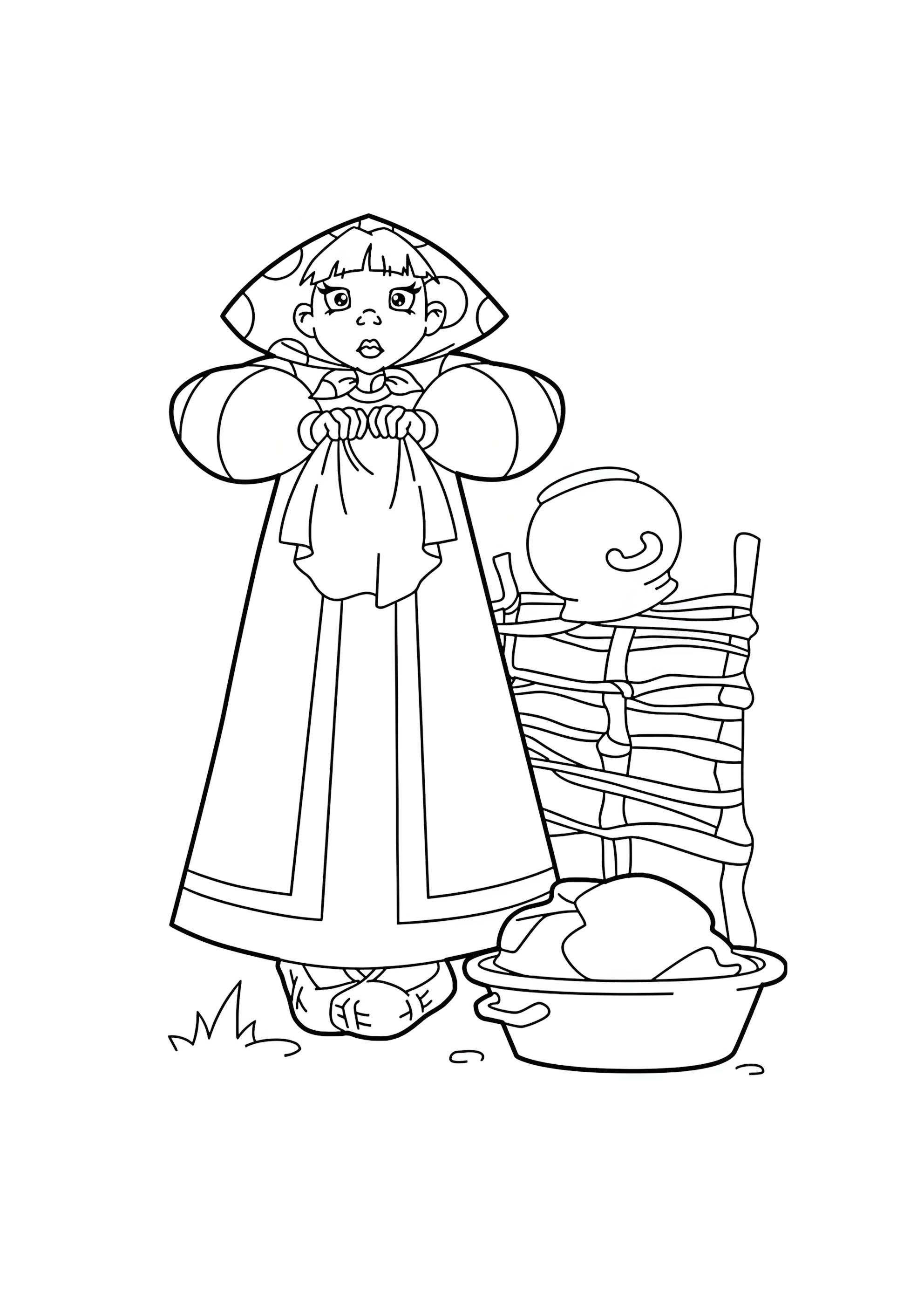 Раскраска Любава