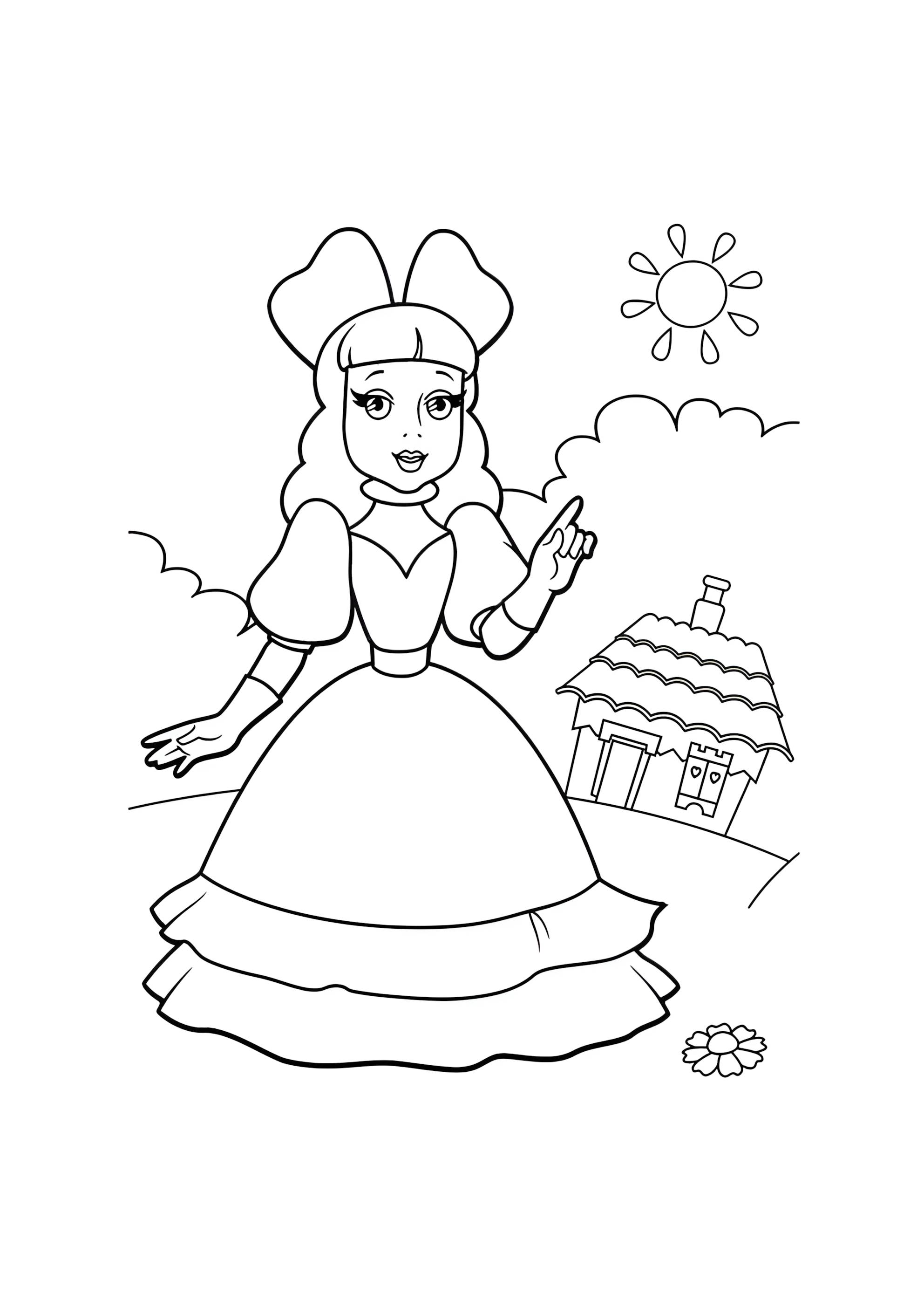 Раскраска Мальвина в школе