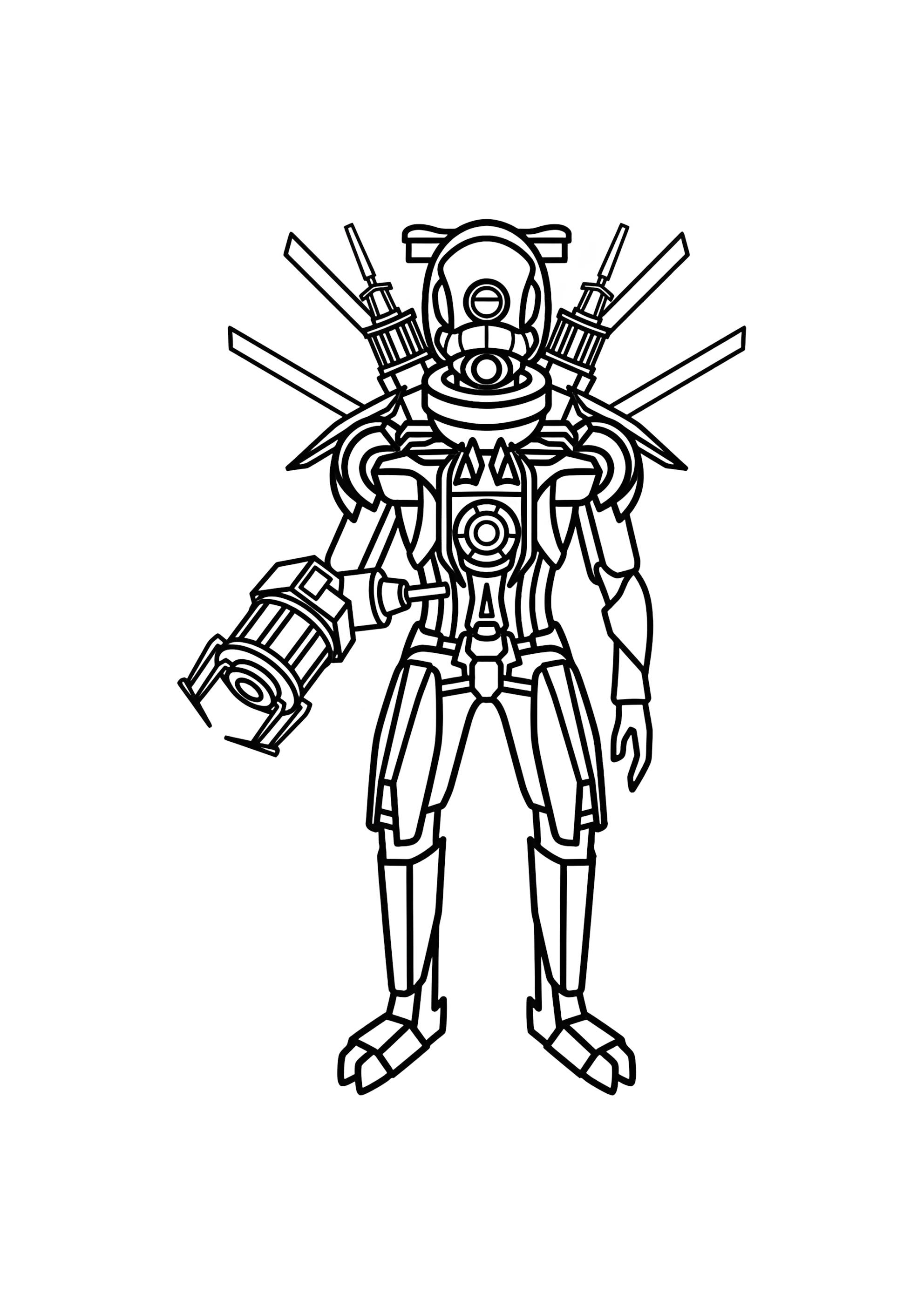 Раскраска MALWARE Скибиди Туалет