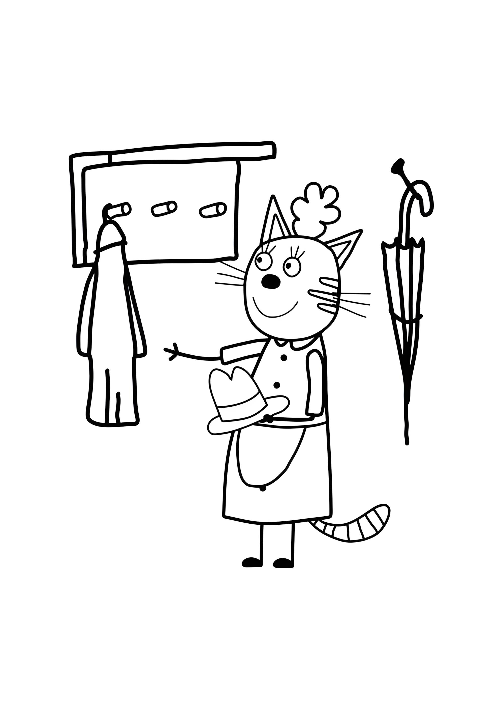 Раскраска Мама собирает папу