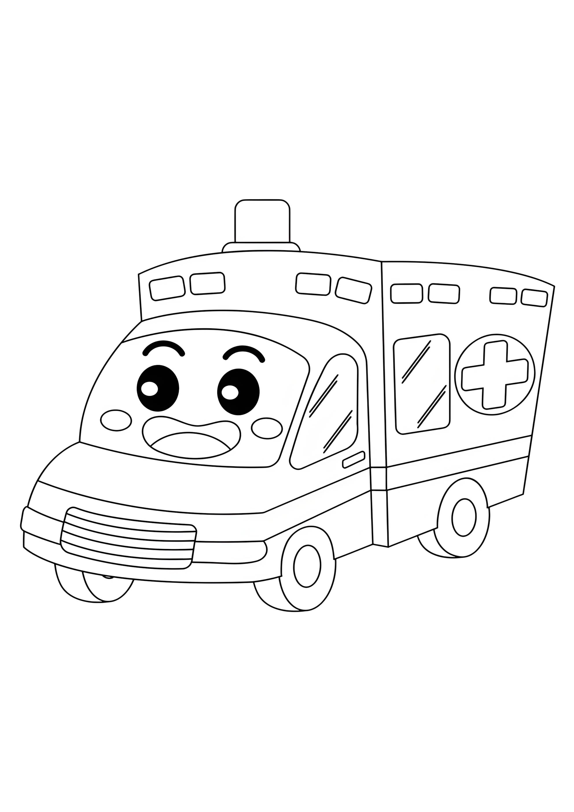 Раскраска Машина скорая помощь