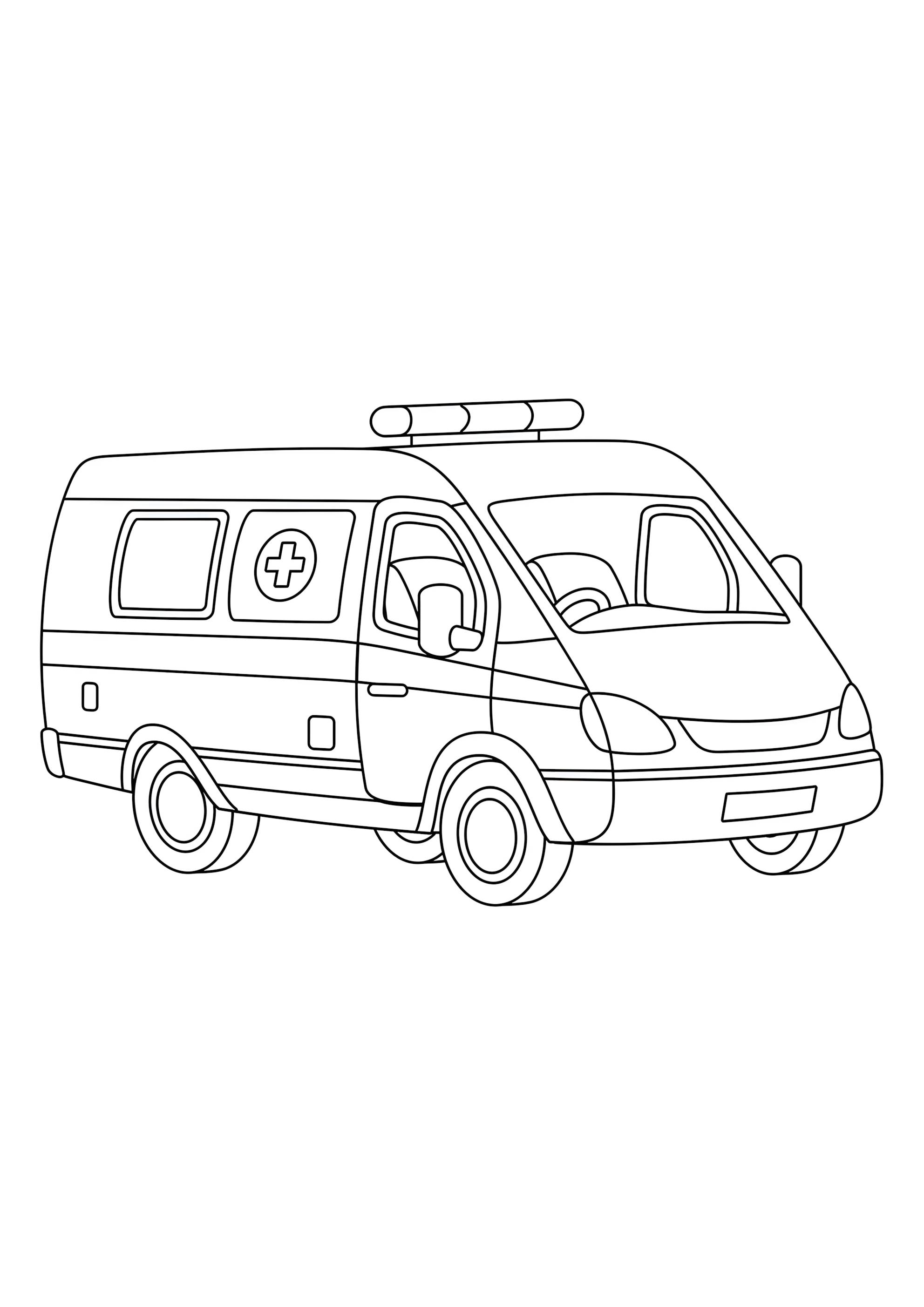 Раскраска Машина скорой помощи