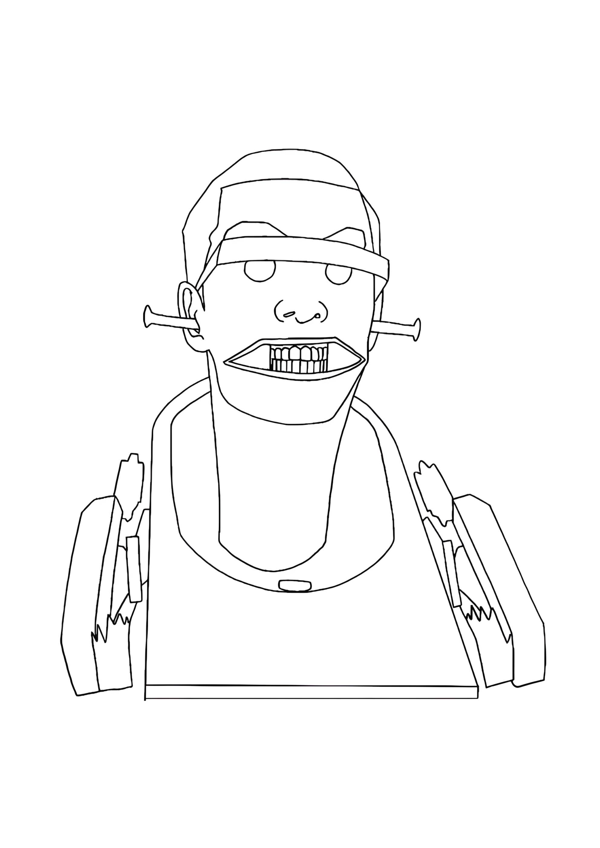 Раскраска Метал Скибиди Туалет