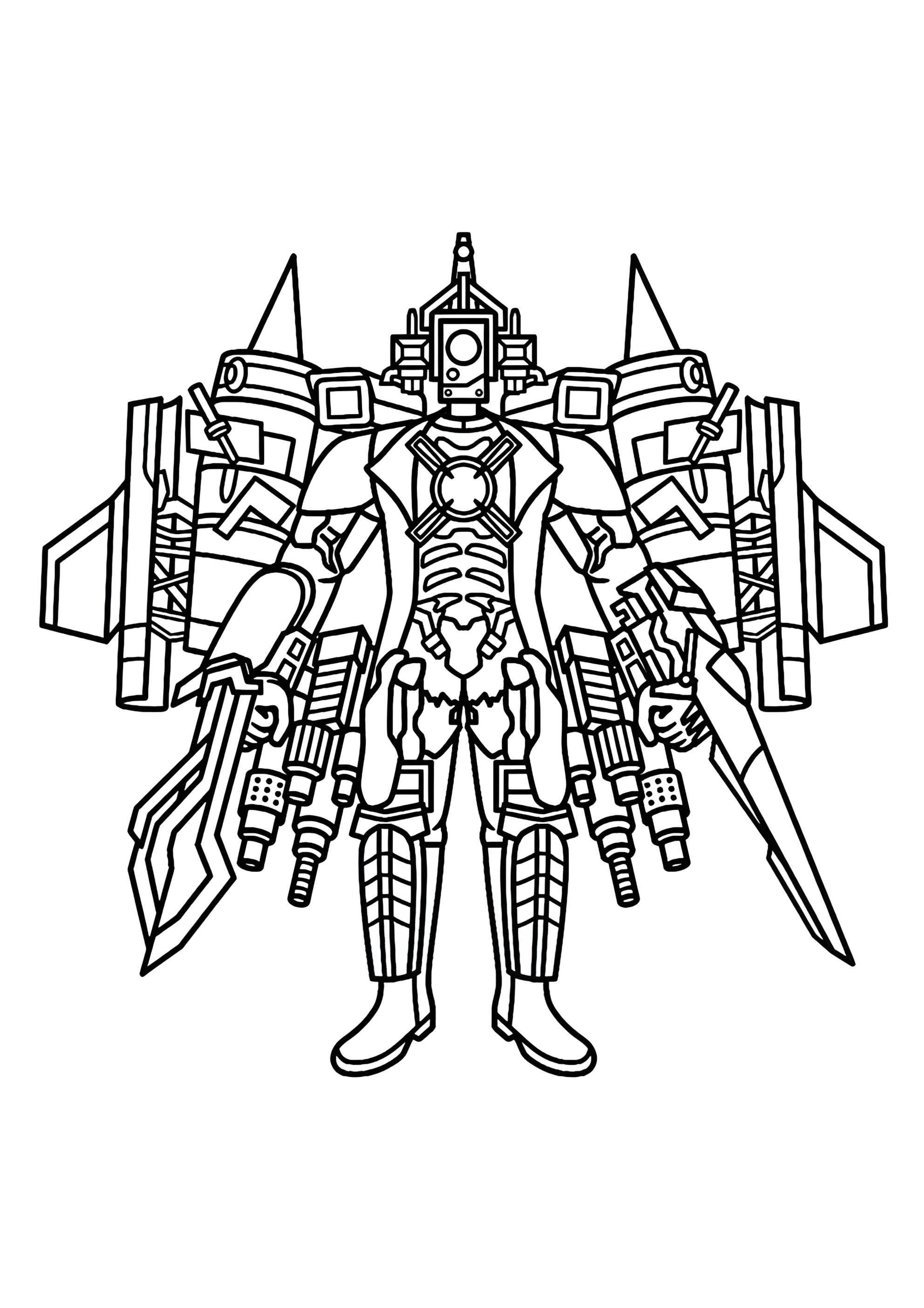Раскраска Новый апгрейд титан камера мэн