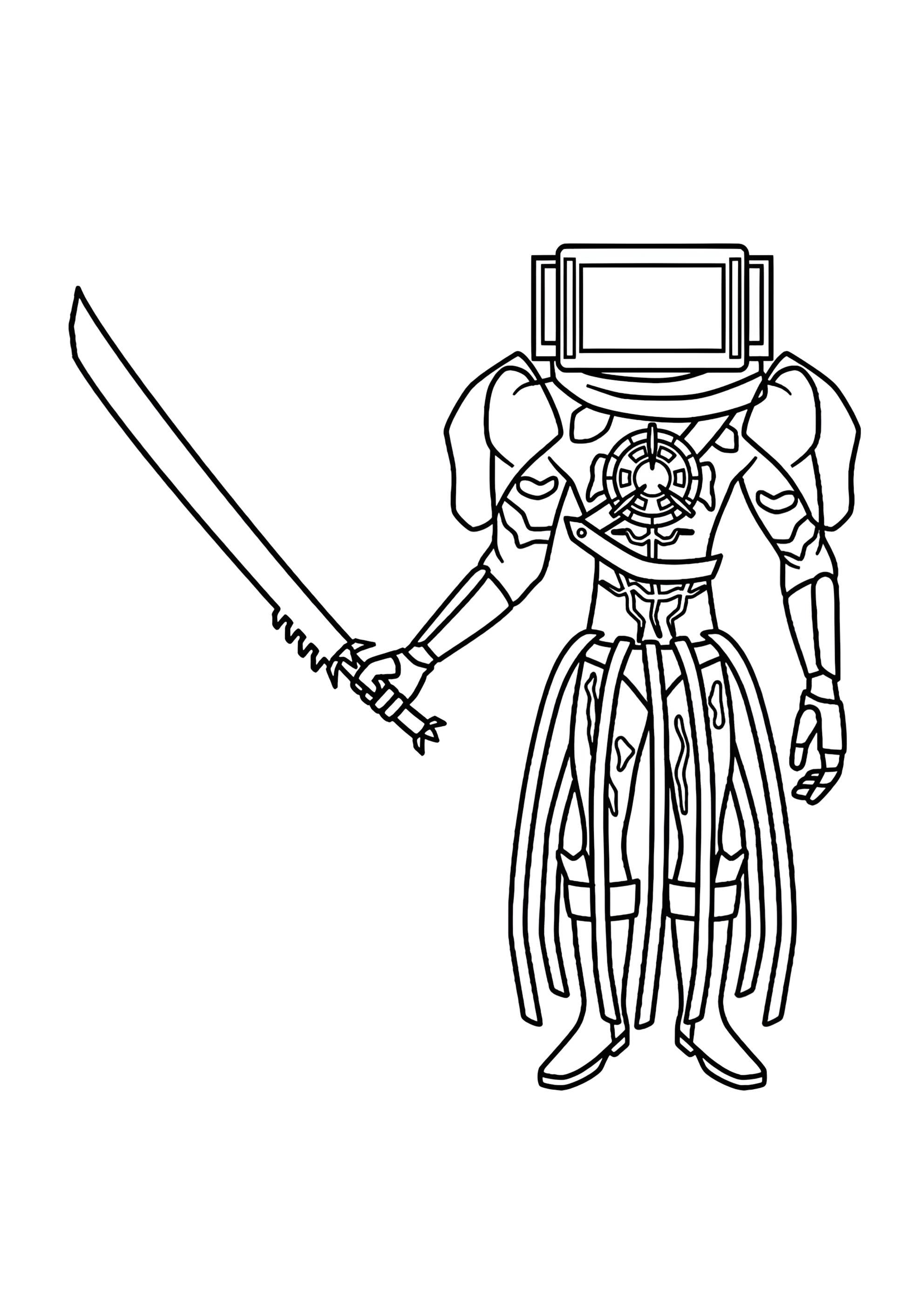 Раскраска Новый мифичный титан tv man