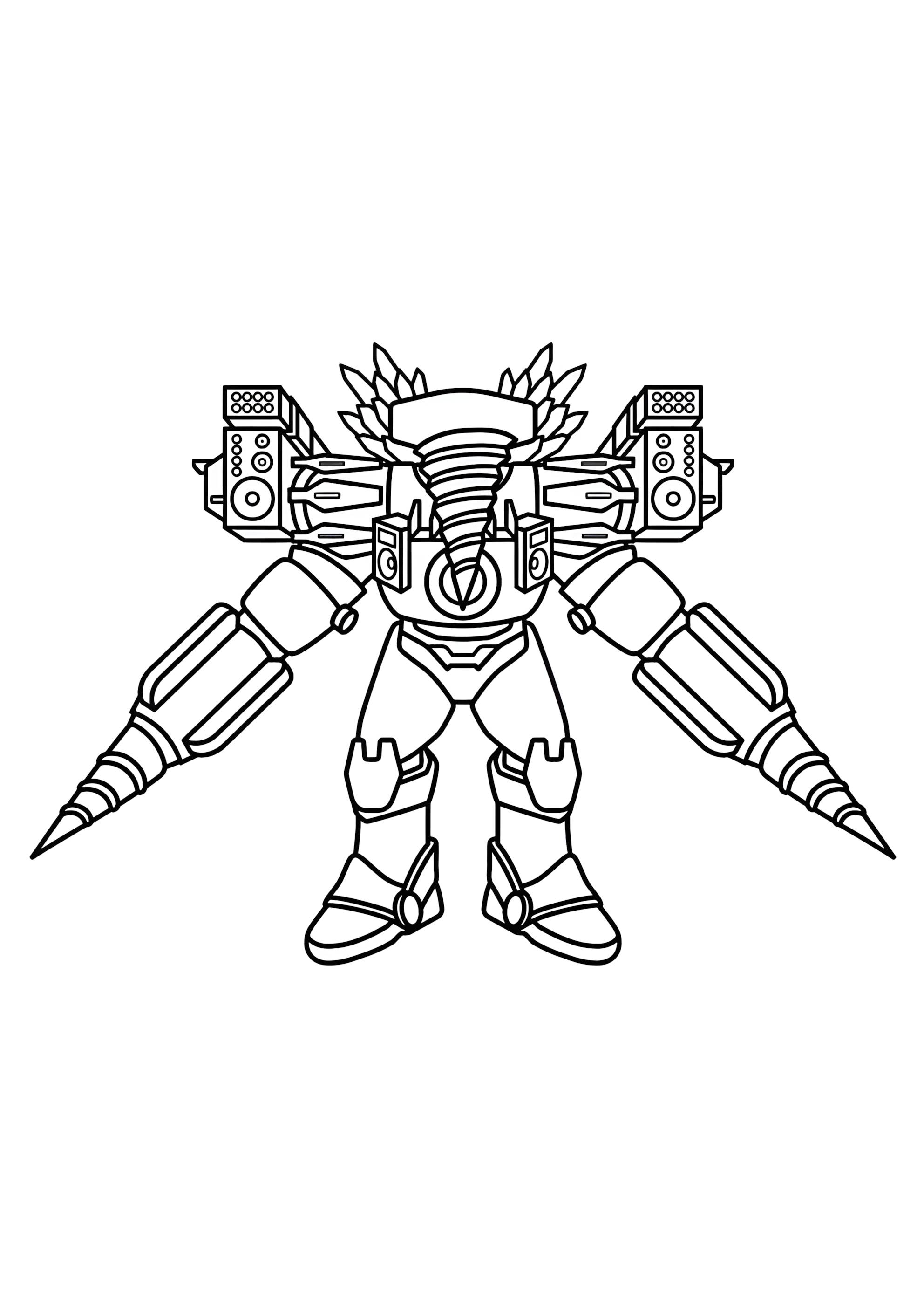 Раскраска Новый суперобновленный титан дрель мен